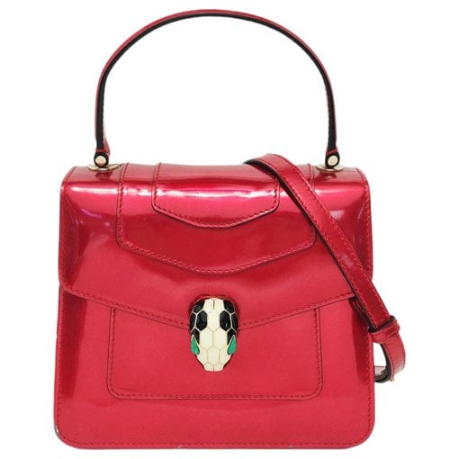 Patent leather handbag