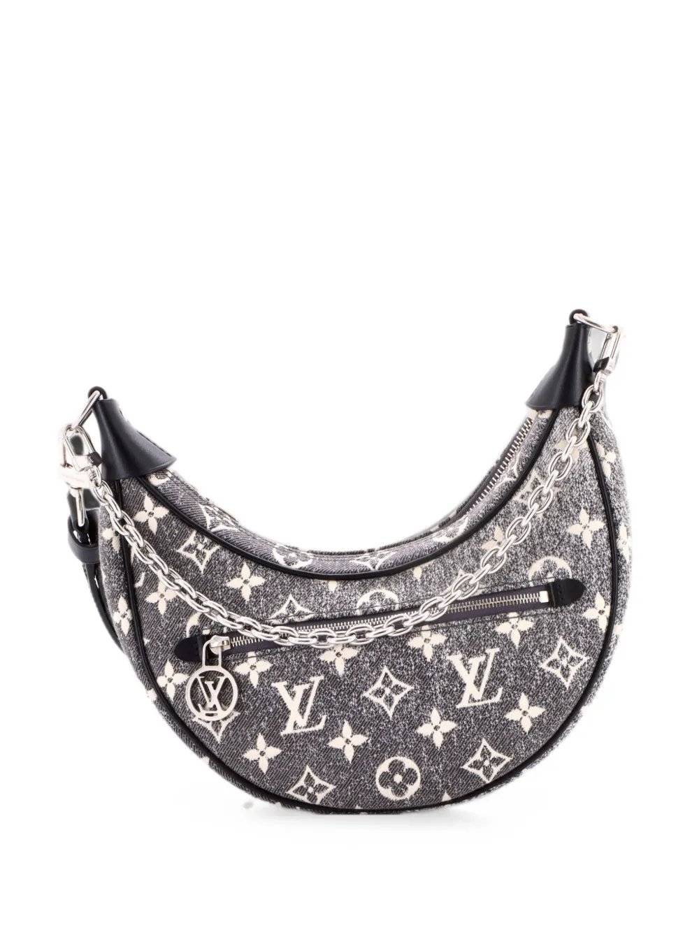 Loop Handbag Monogram Jacquard Denim hobo bag