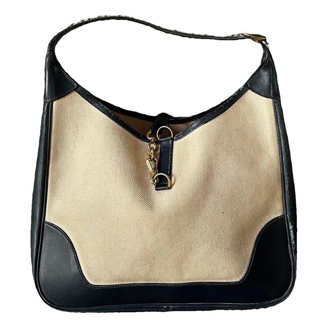 Trim leather handbag