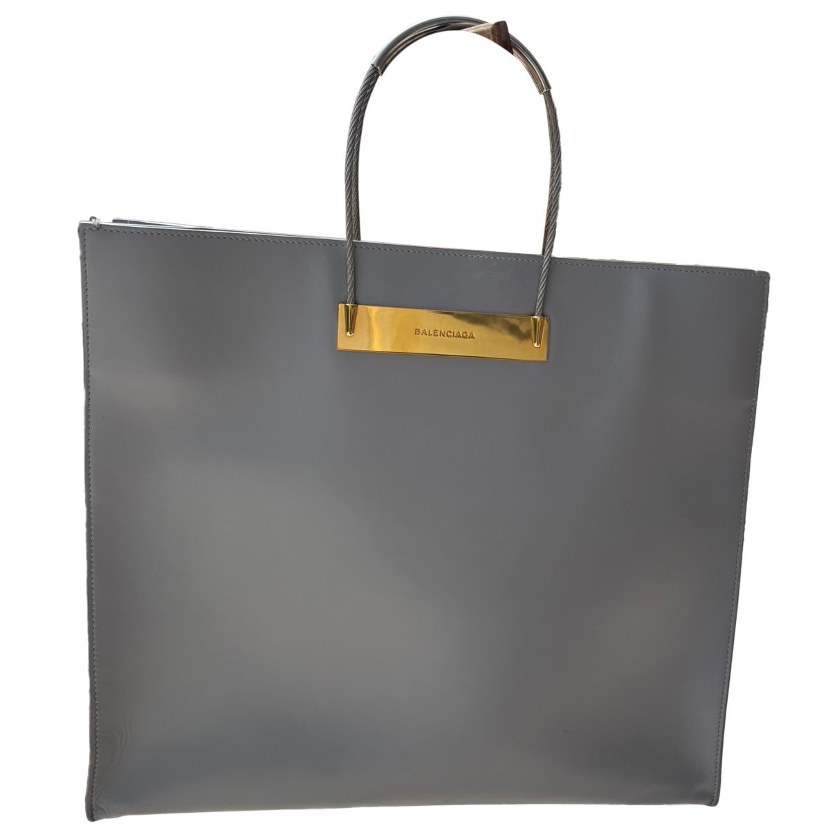 Cable leather handbag