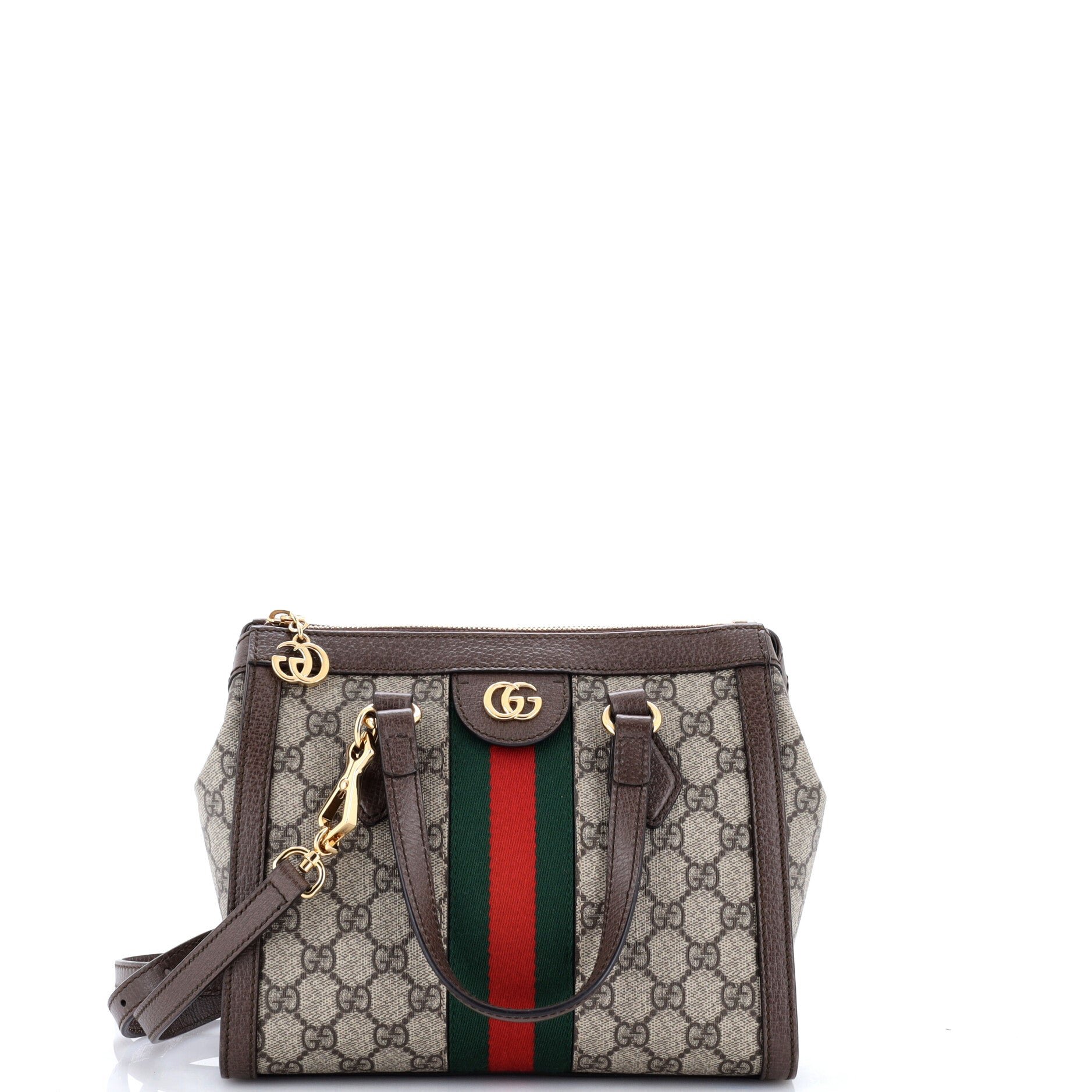 Ophidia Top Handle Tote GG Coated Canvas Small