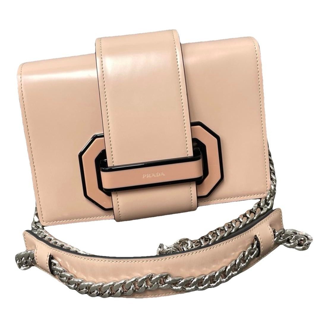 Ribbon leather handbag