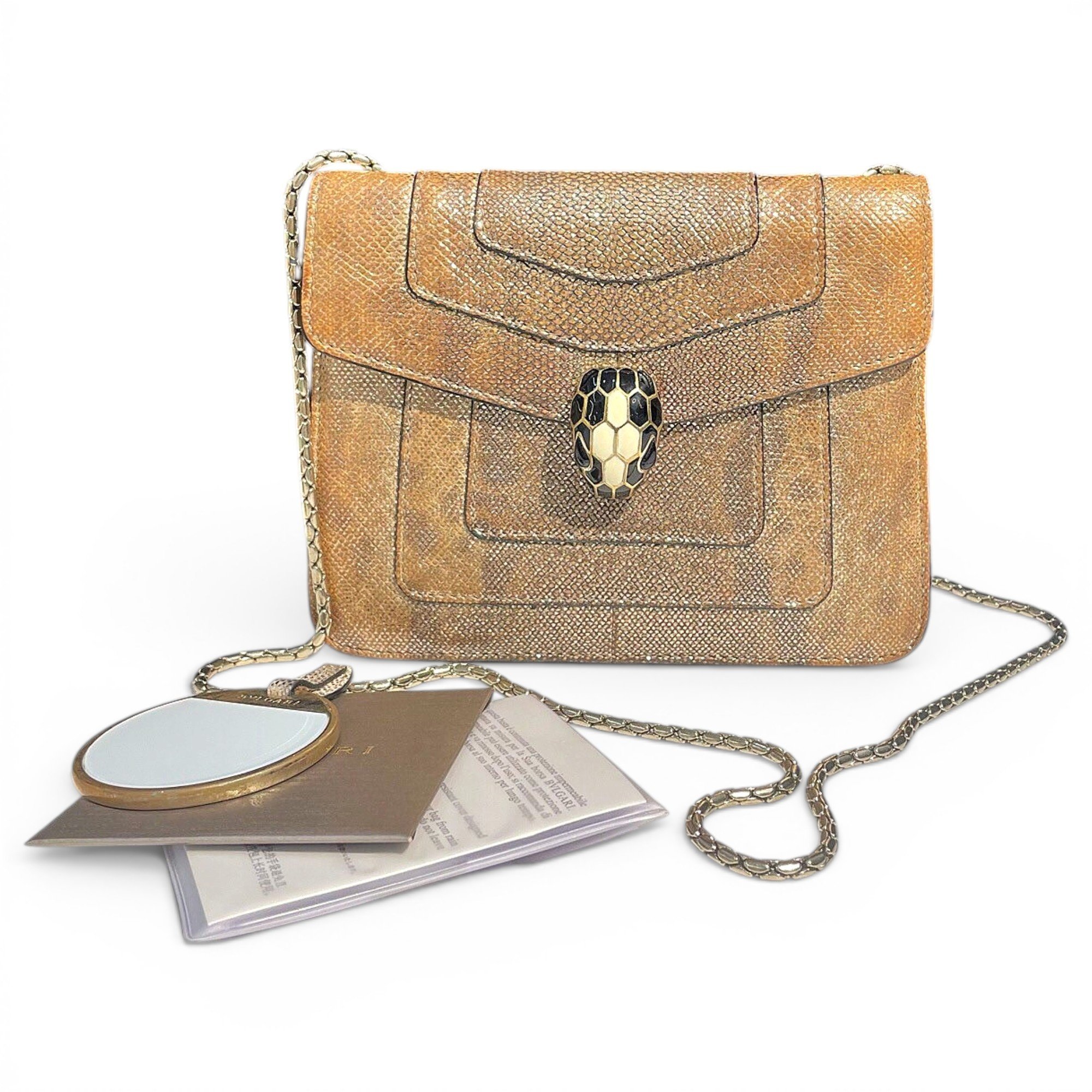 Serpenti leather handbag