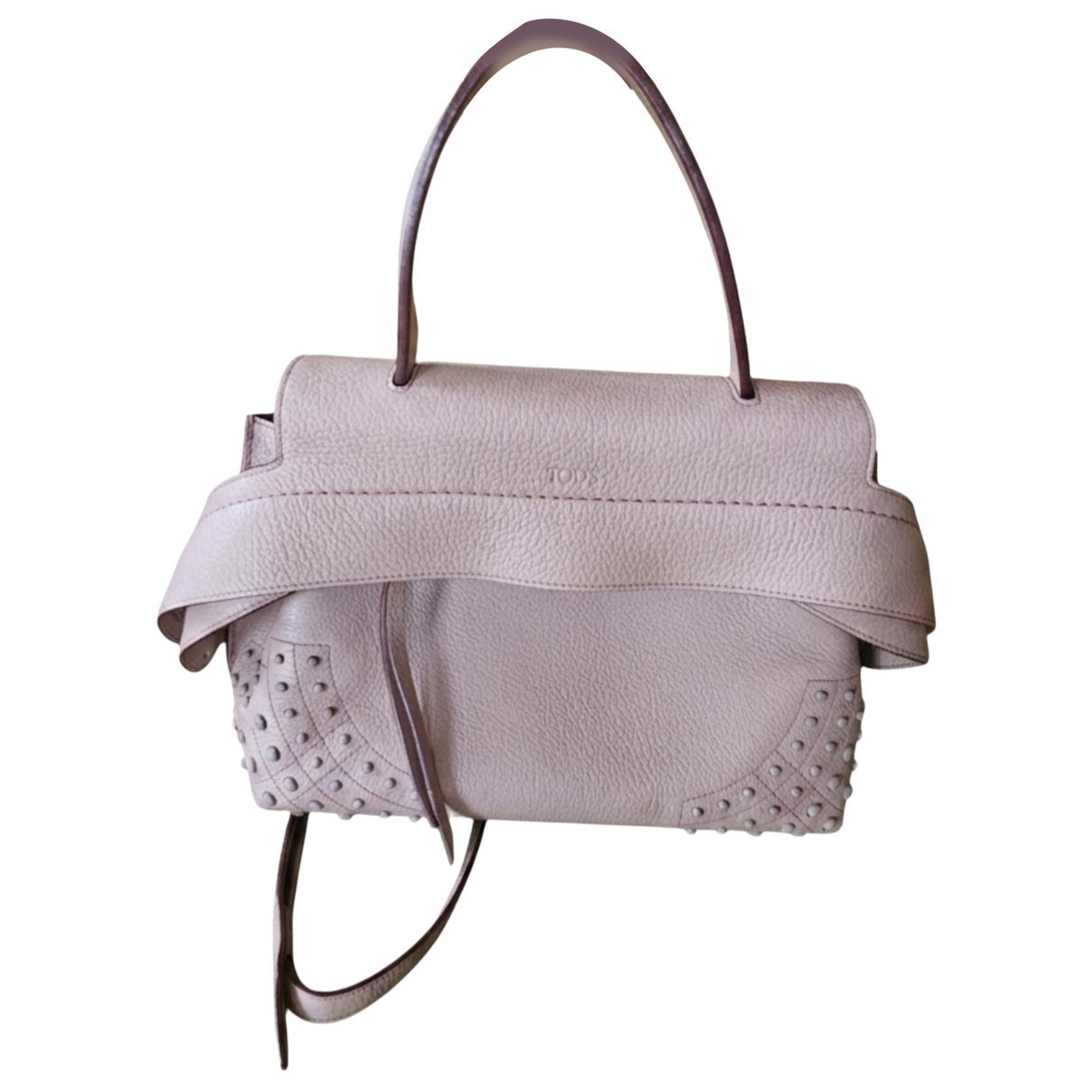 Wave leather handbag