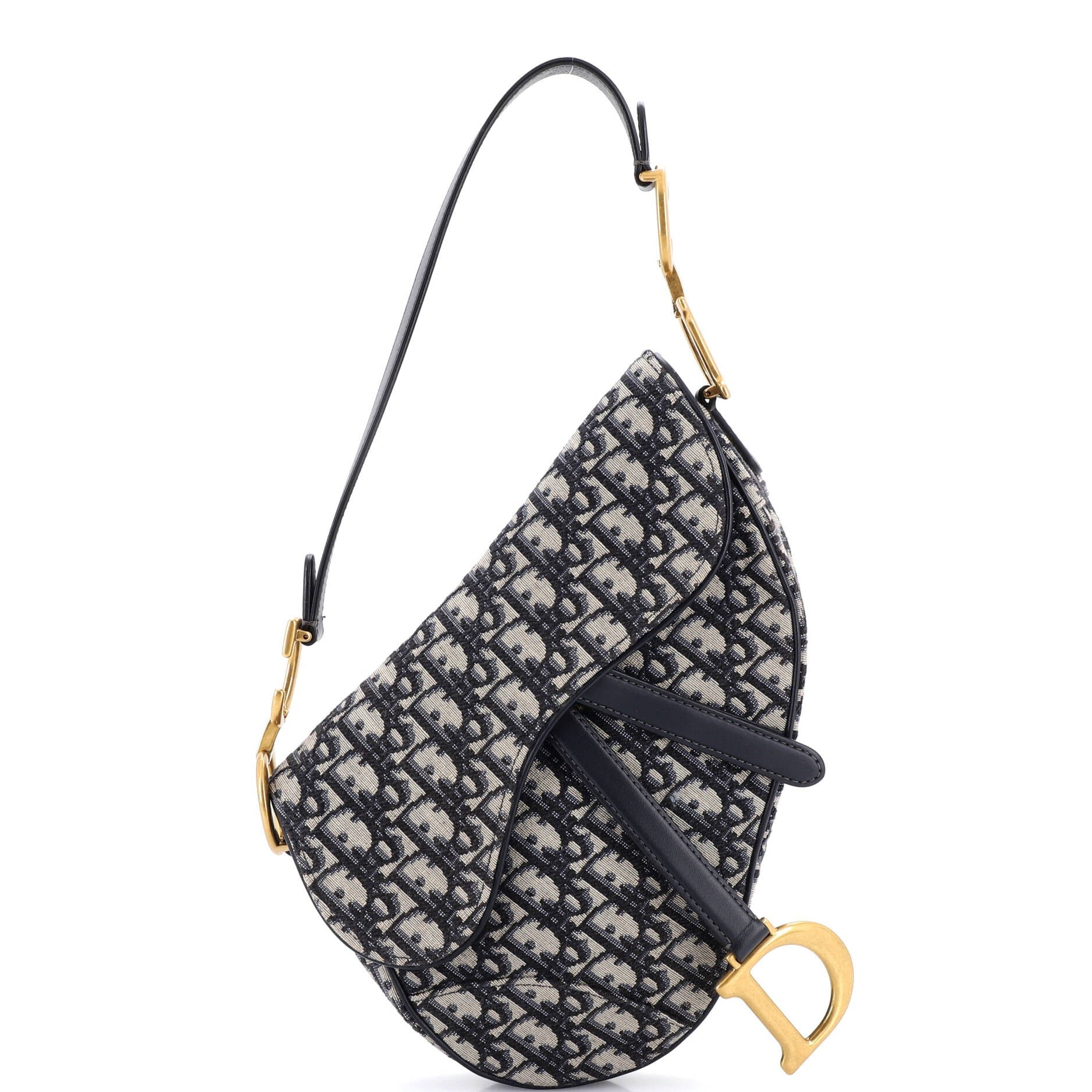 Dior Saddle Handbag Oblique Canvas Medium