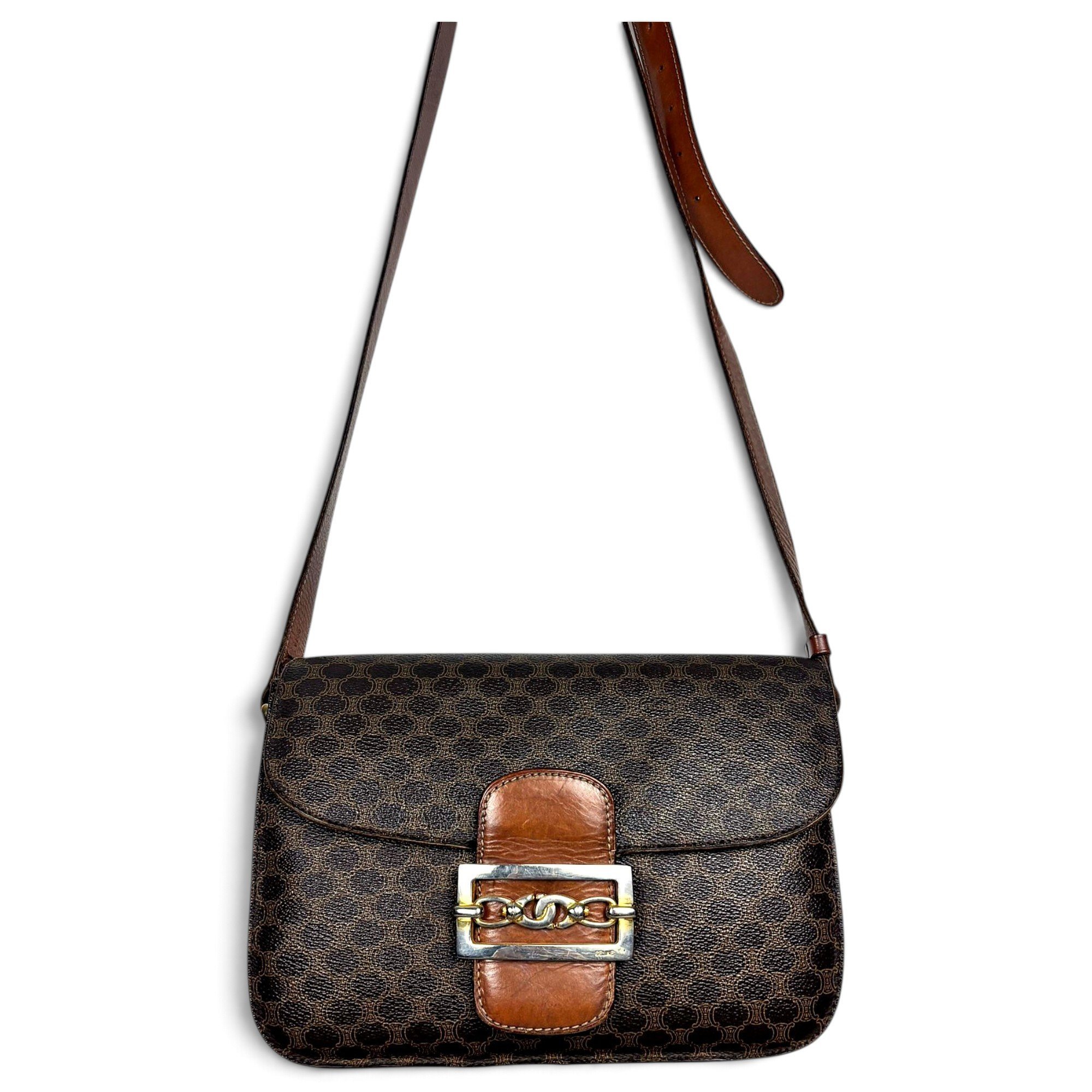 Triomphe leather crossbody bag