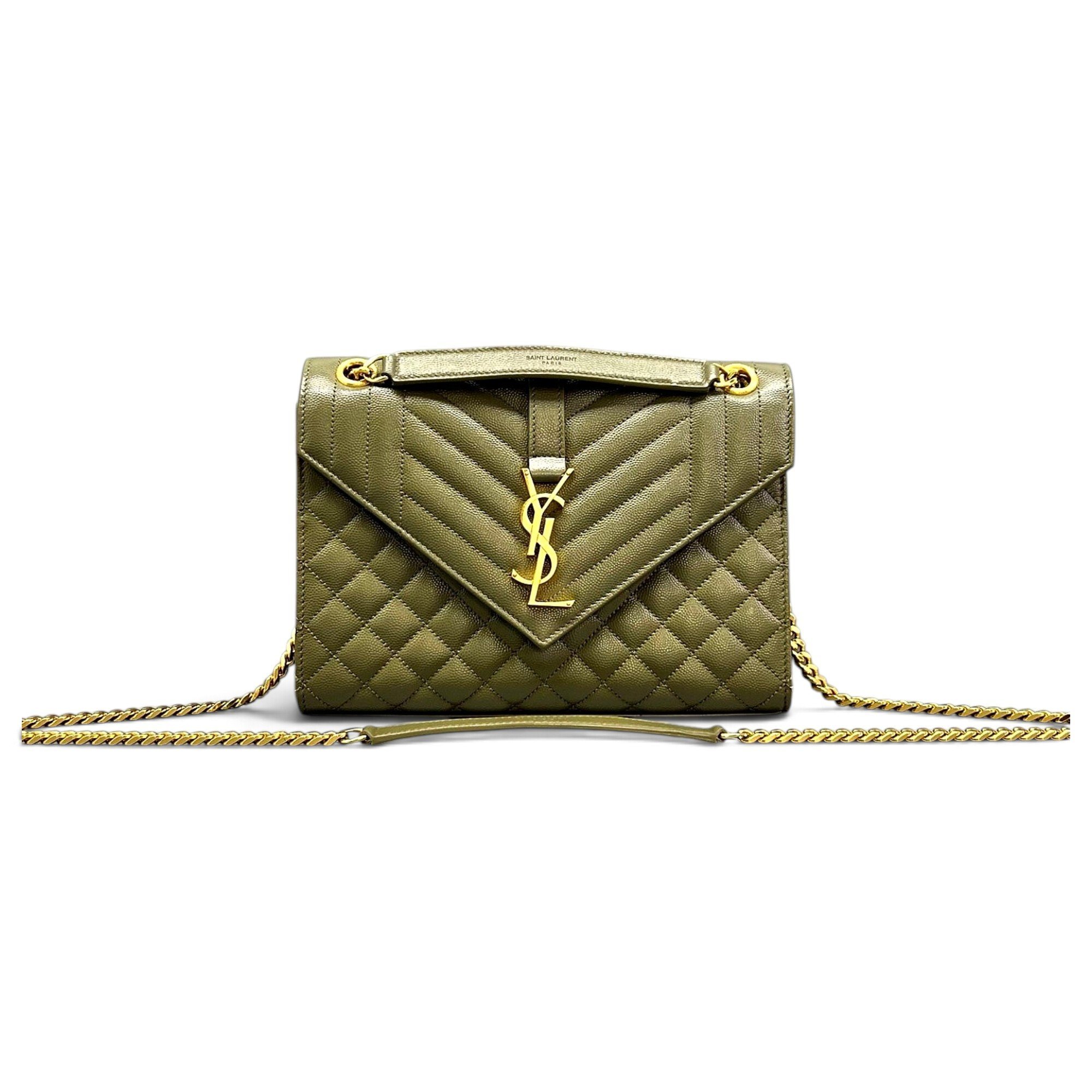 Envelope leather handbag