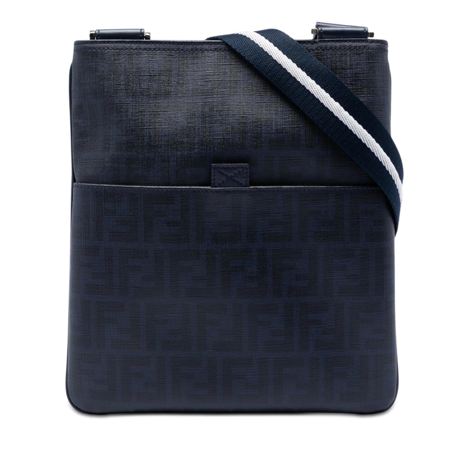 Pocket leather crossbody bag