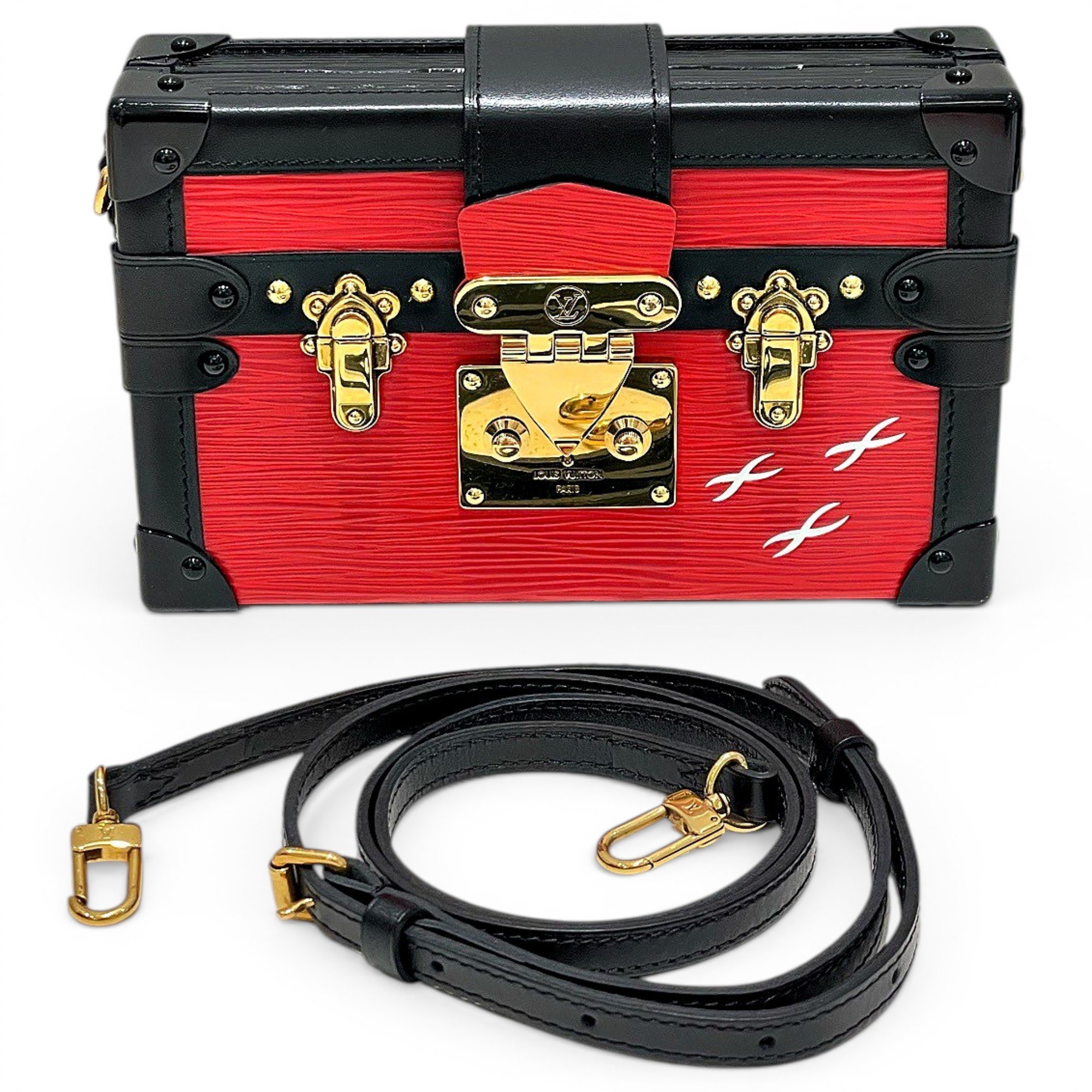 Petite Malle leather crossbody bag