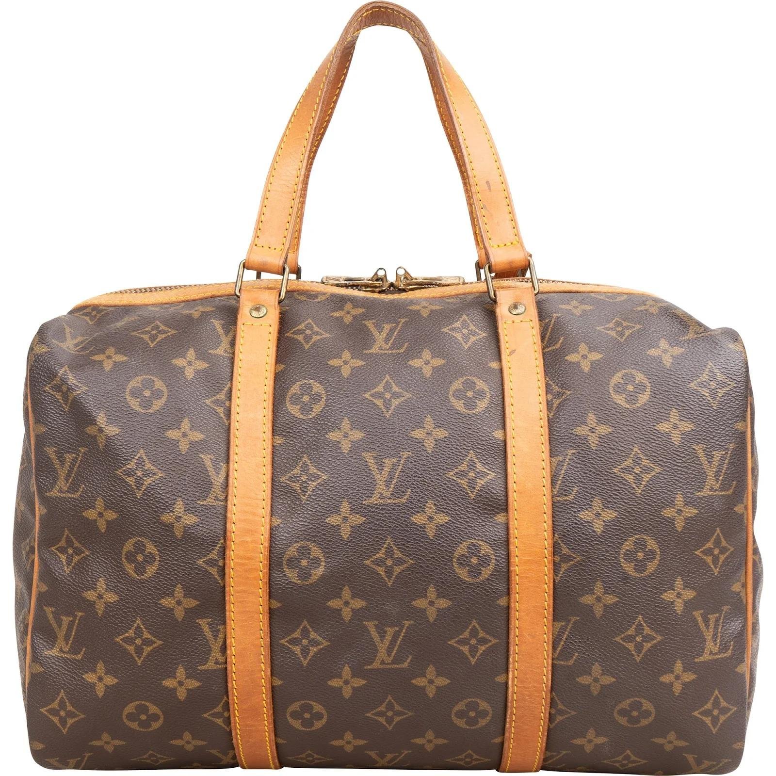 Sac souple leather travel bag