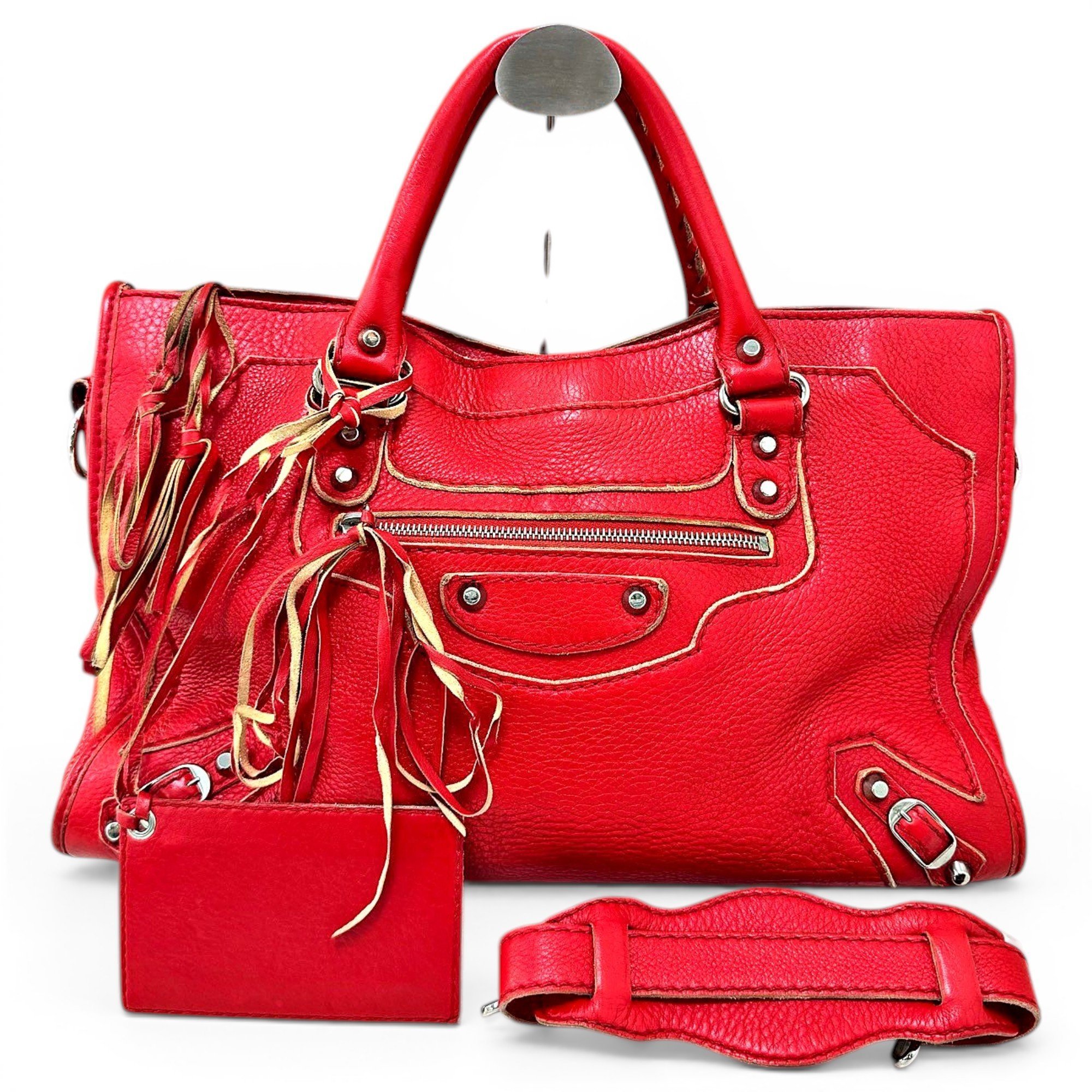 City leather handbag