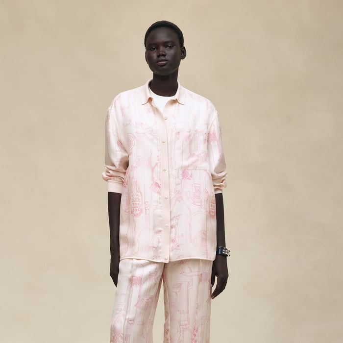Rose Pétale "Etriers Remix" Overshirt