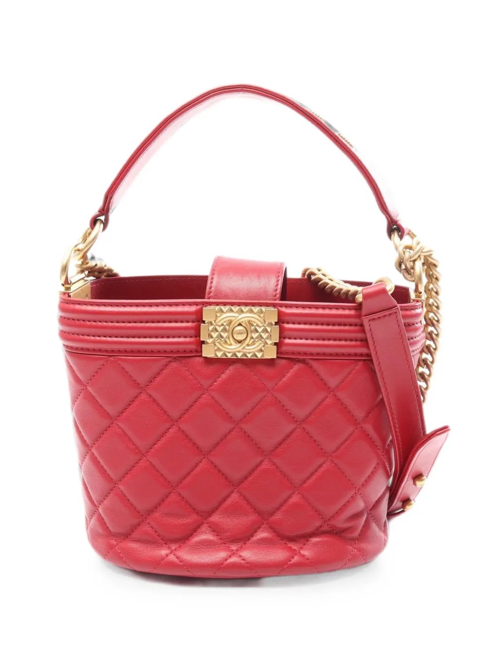2020-2021 Boy Chanel two-way quilted leather tote bag