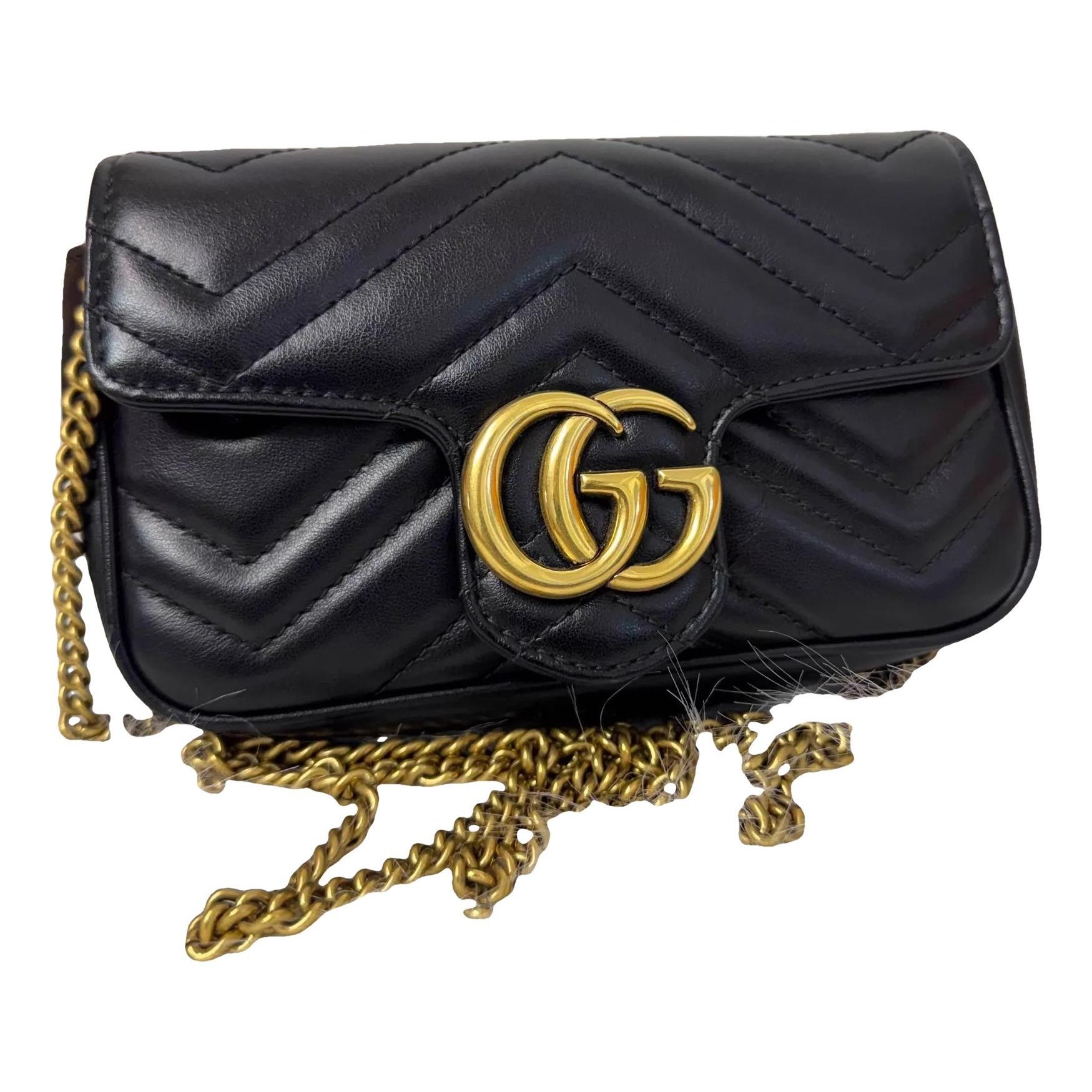 Pearly GG Marmont Flap leather handbag