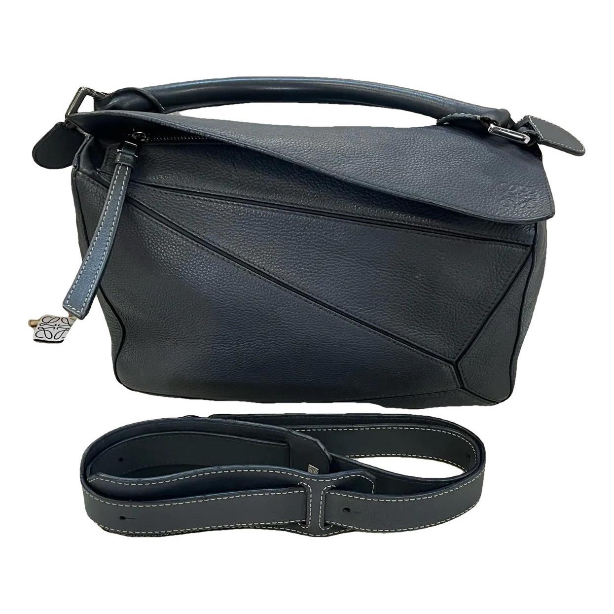 Puzzle leather handbag