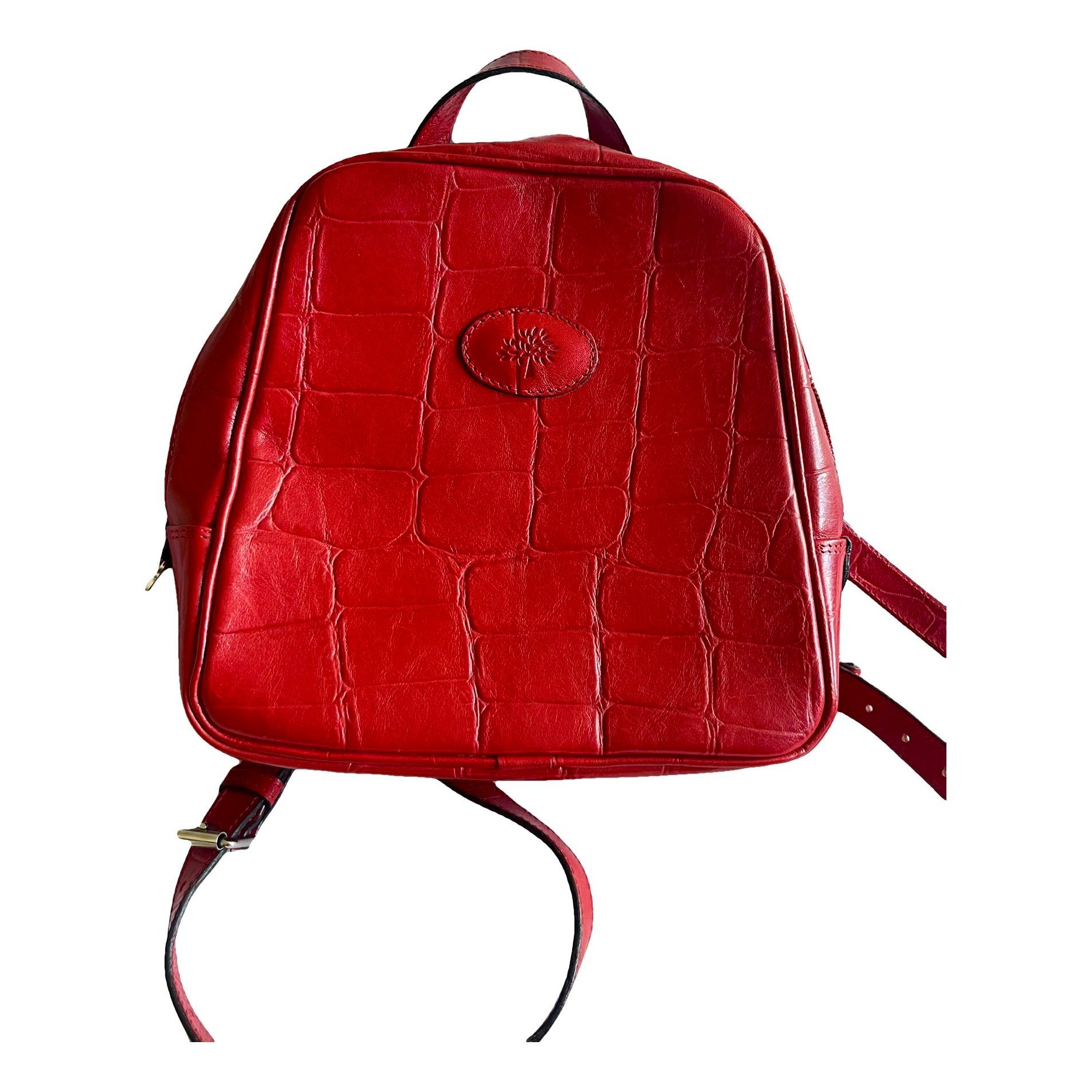 Leather backpack