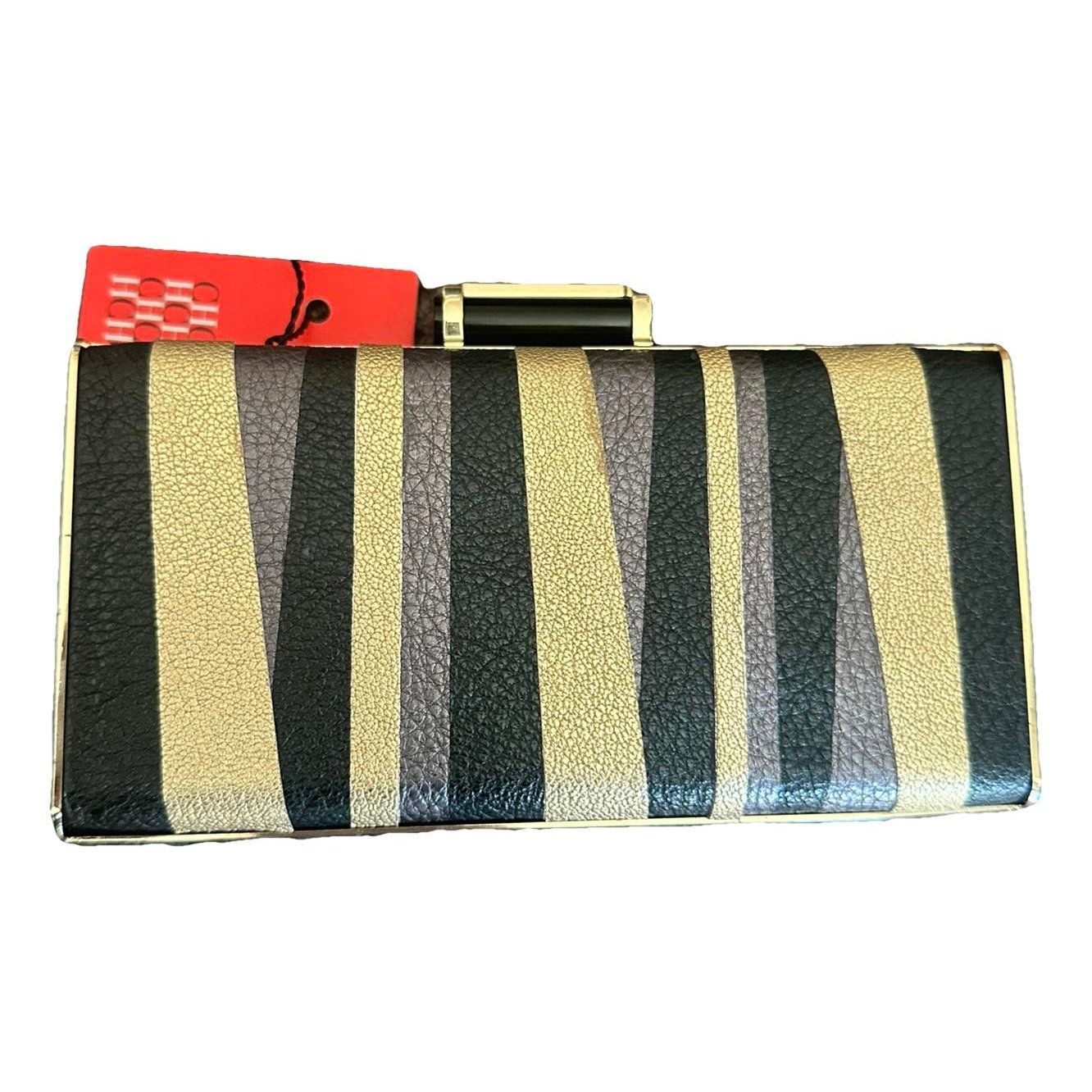 Leather clutch bag