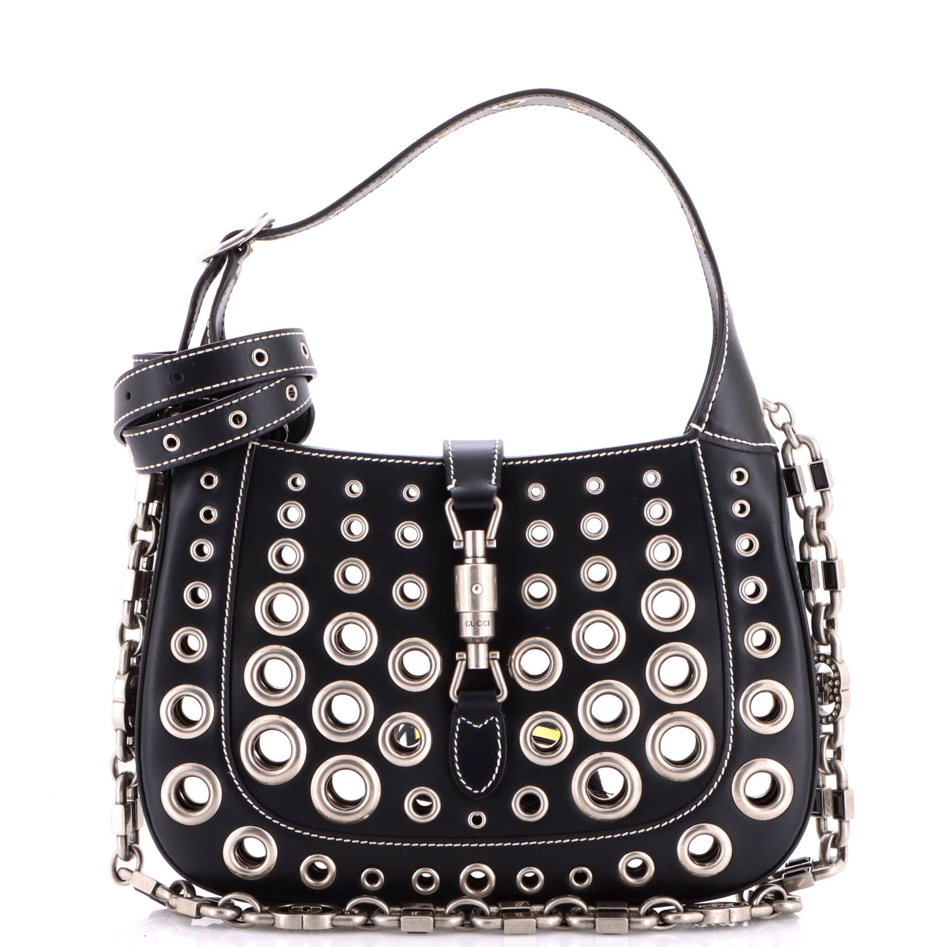 Gucci Jackie 1961 Hobo Leather with Eyelet Detail Small
