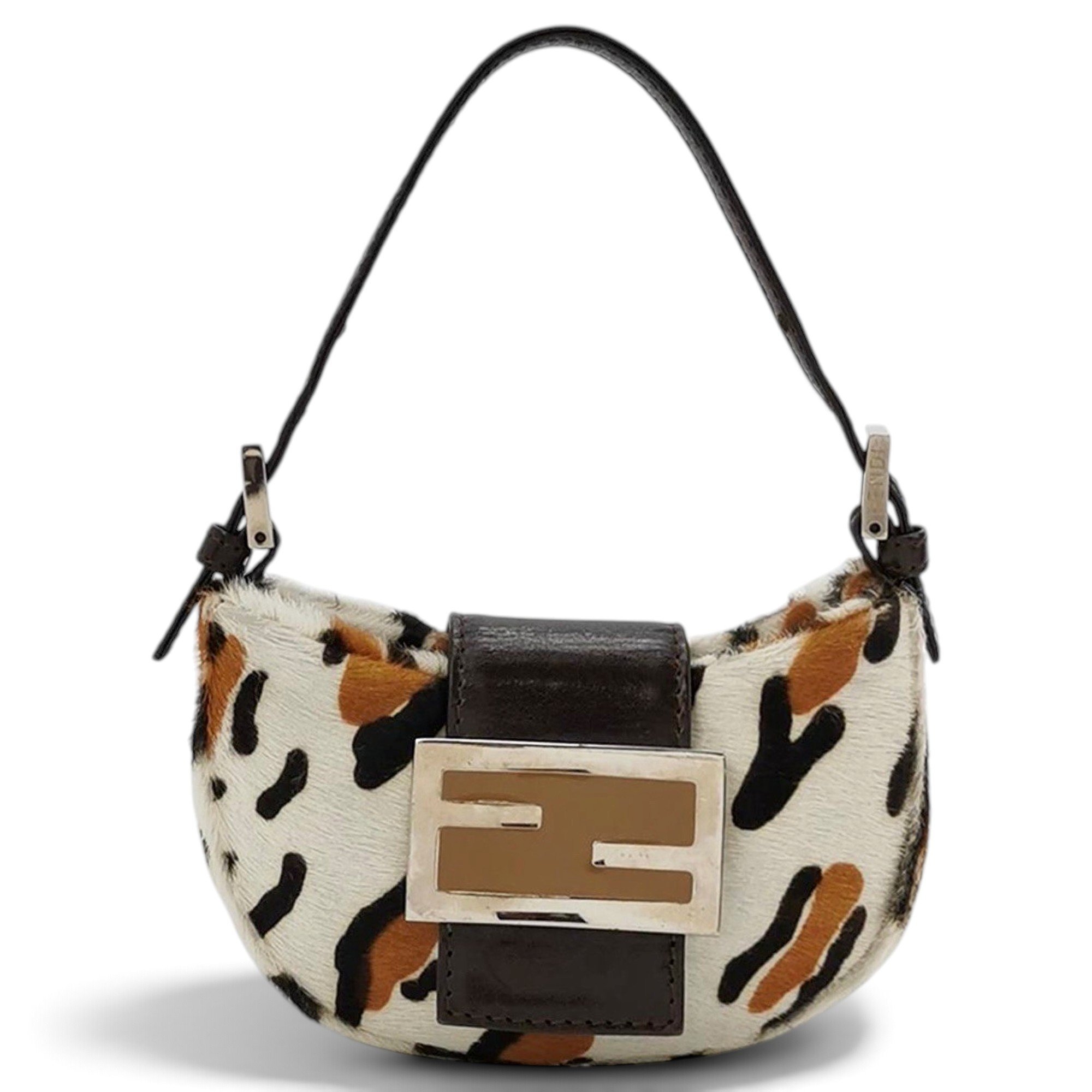 Baguette pony-style calfskin handbag