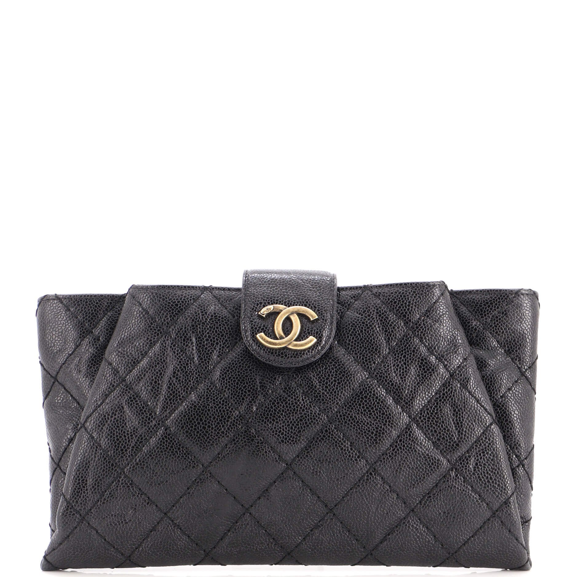 Leather clutch bag