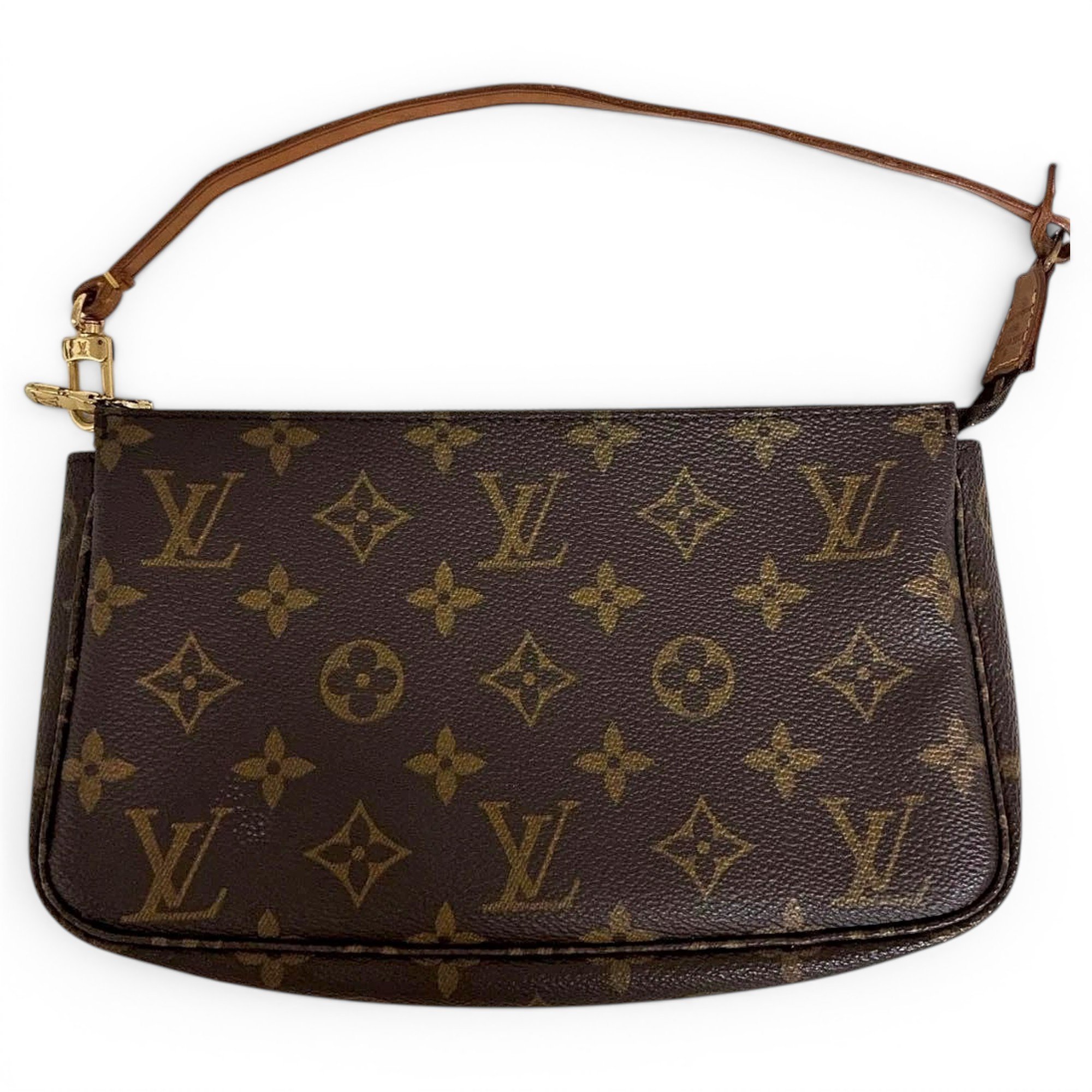 Leather clutch bag