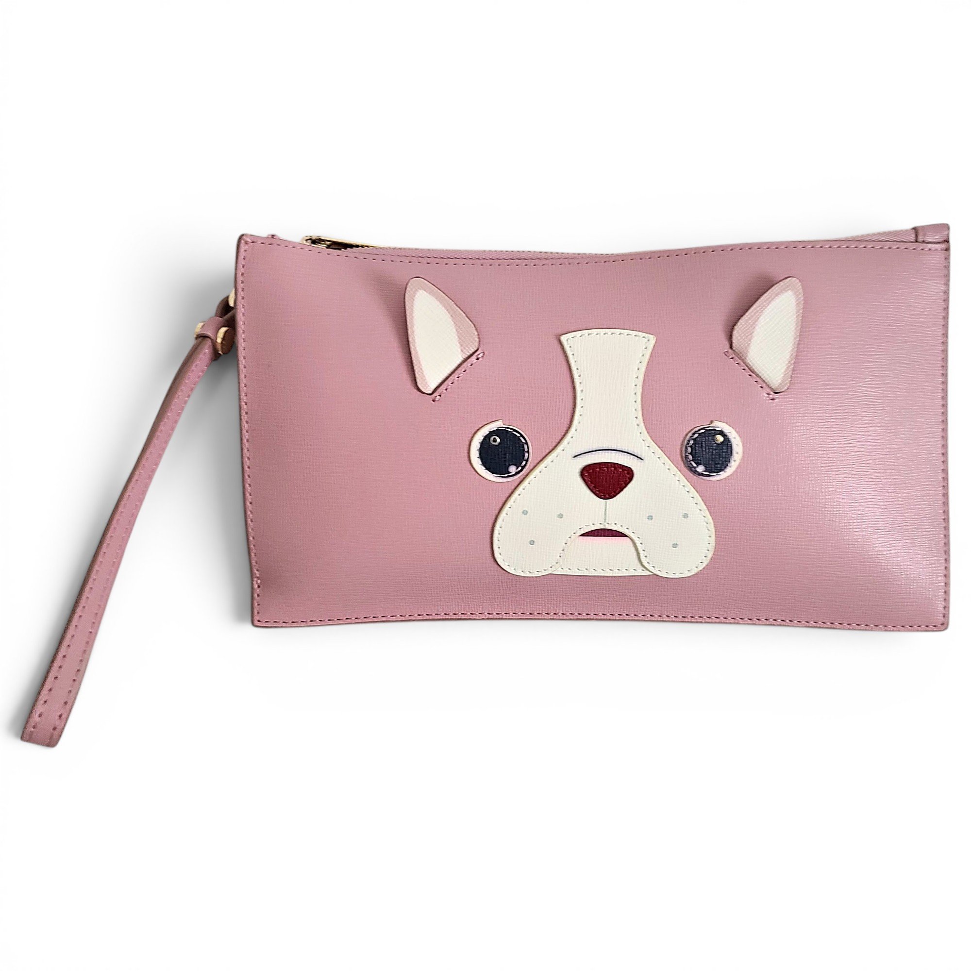 Leather clutch bag