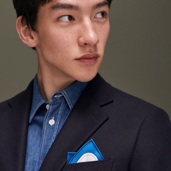 Carre En Boucles Imprimeur Flou Pocket Square 45