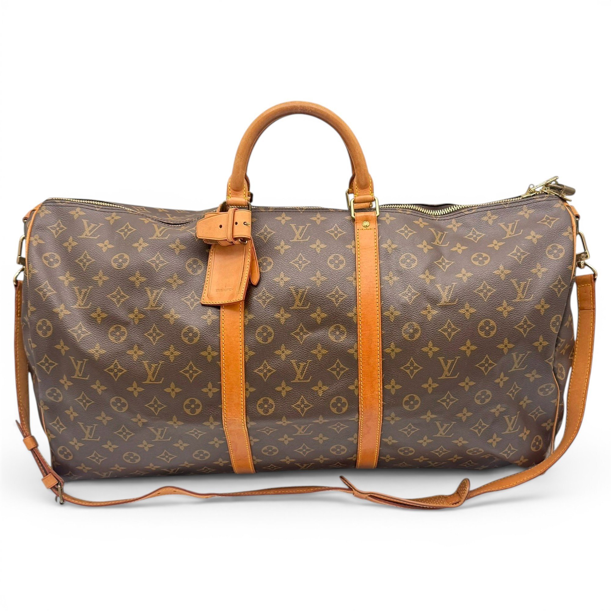 Keepall leather travel bag