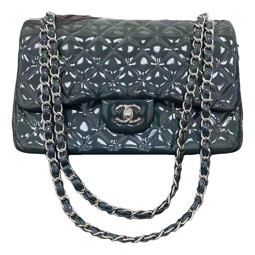 Patent leather handbag