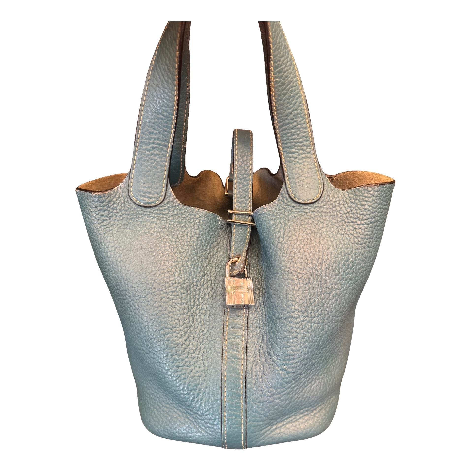 Picotin leather tote