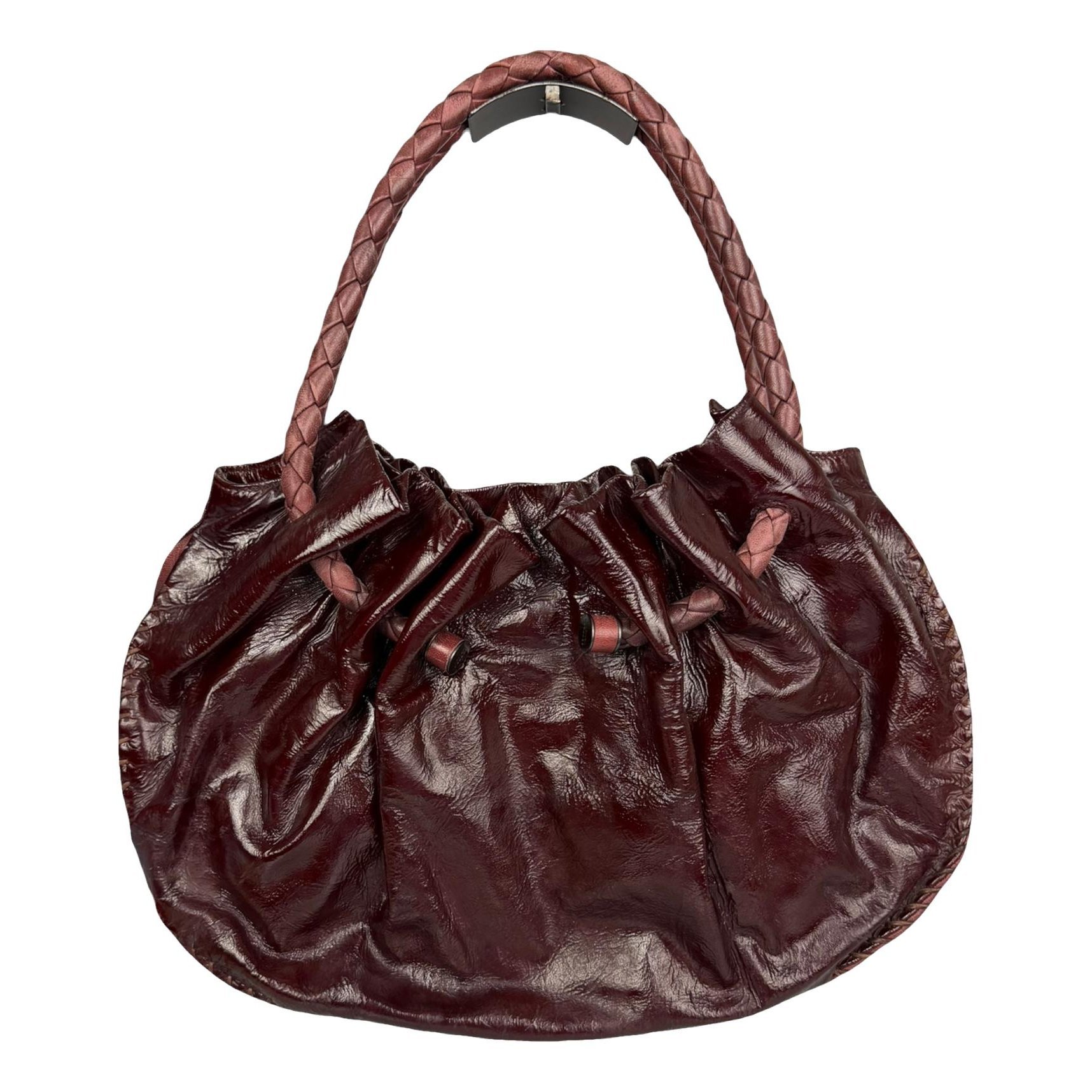 Patent leather handbag