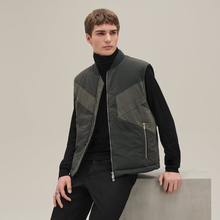 Vert Chrome "Casaque" Quilted Vest