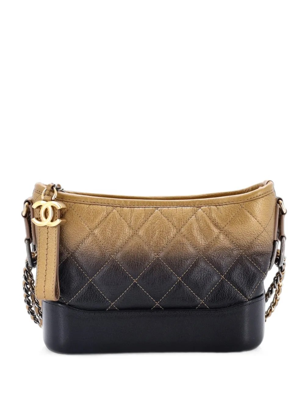 Gabrielle Quilted Ombre Goatskin Small hobo bag