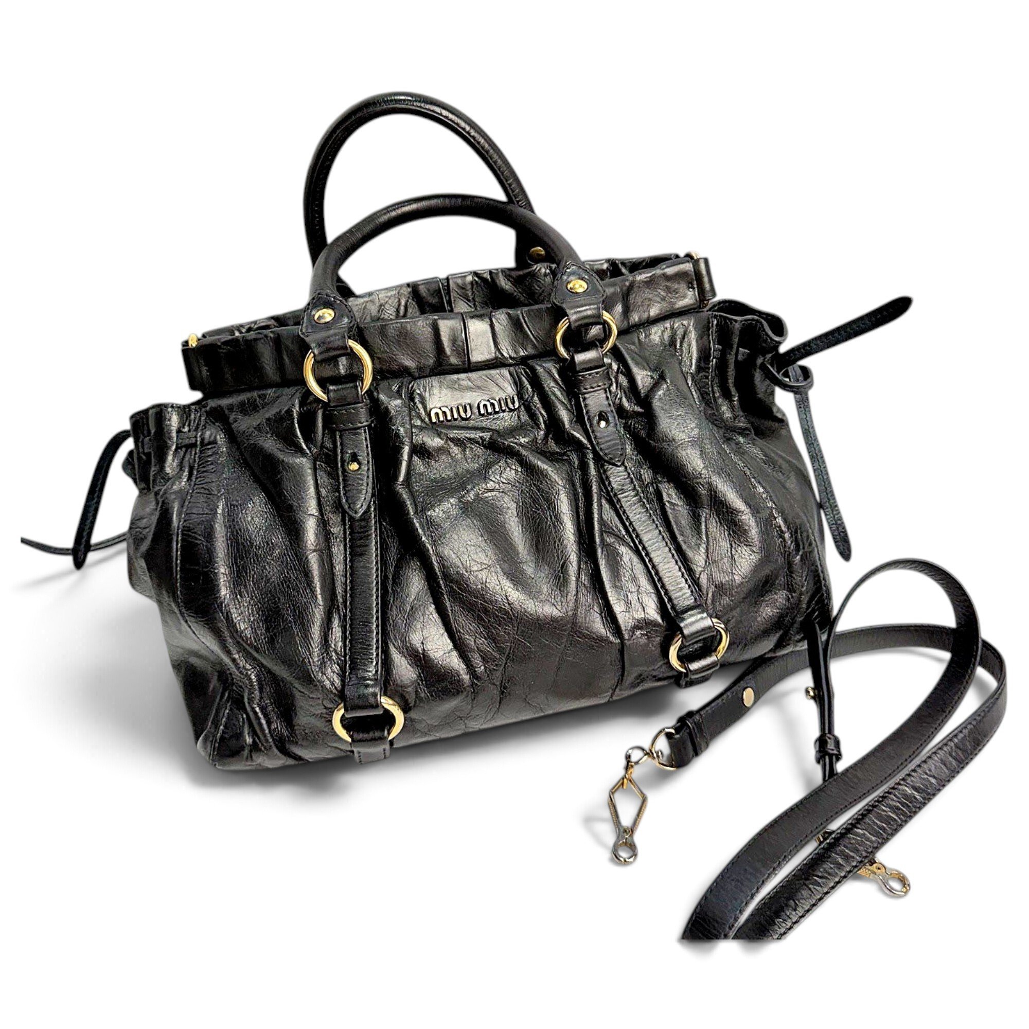 Bow bag leather handbag