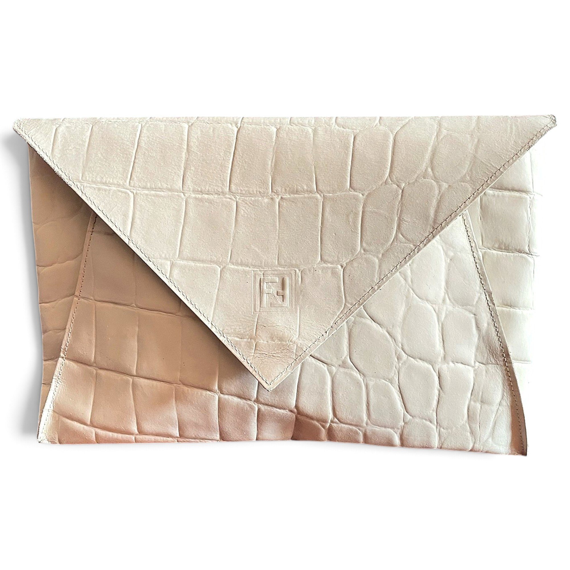 Leather clutch bag