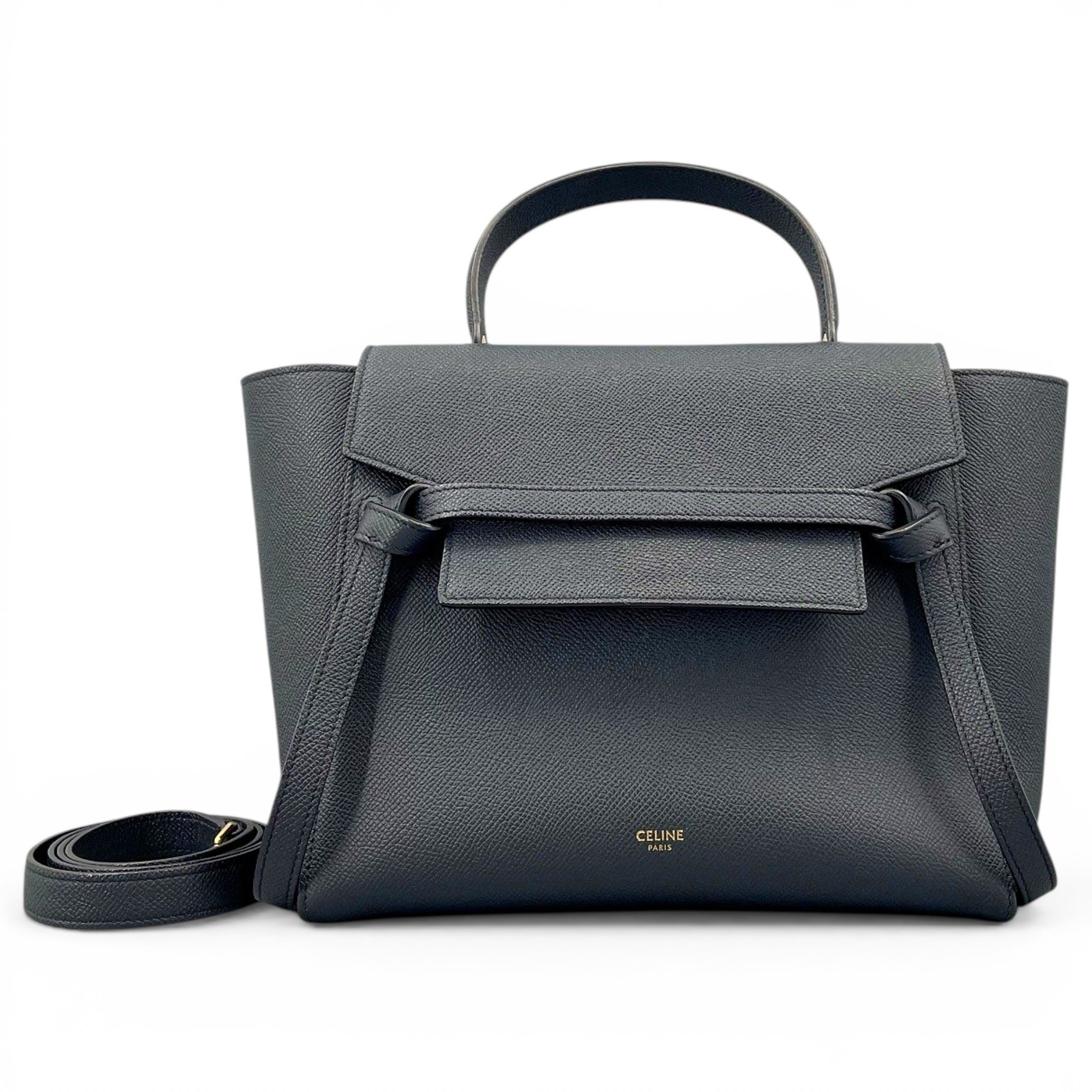 Belt leather handbag