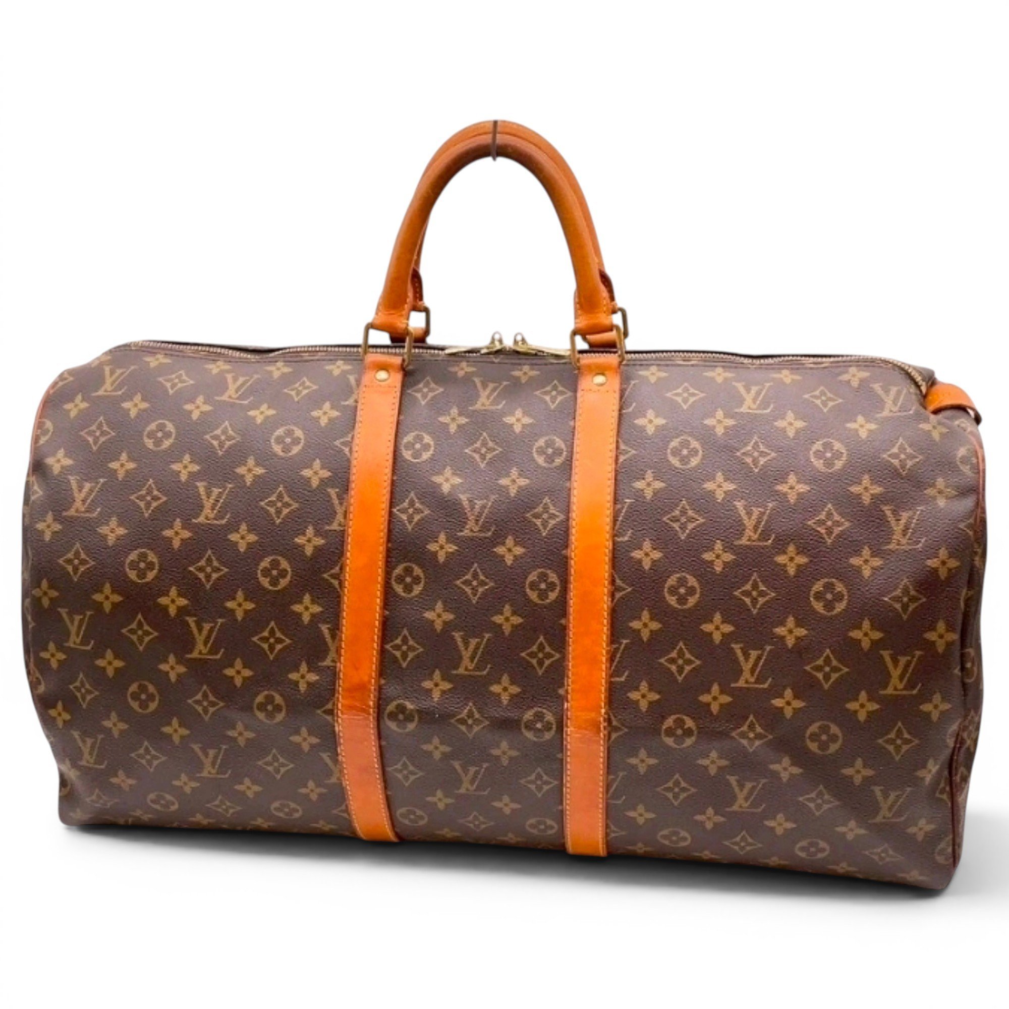Keepall leather travel bag
