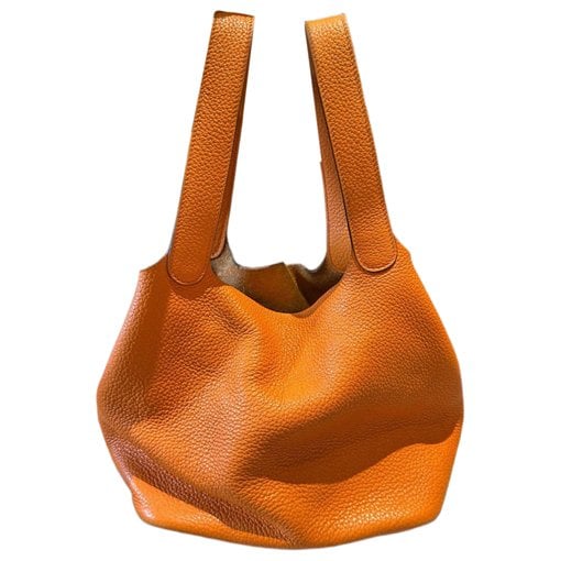 Picotin leather tote