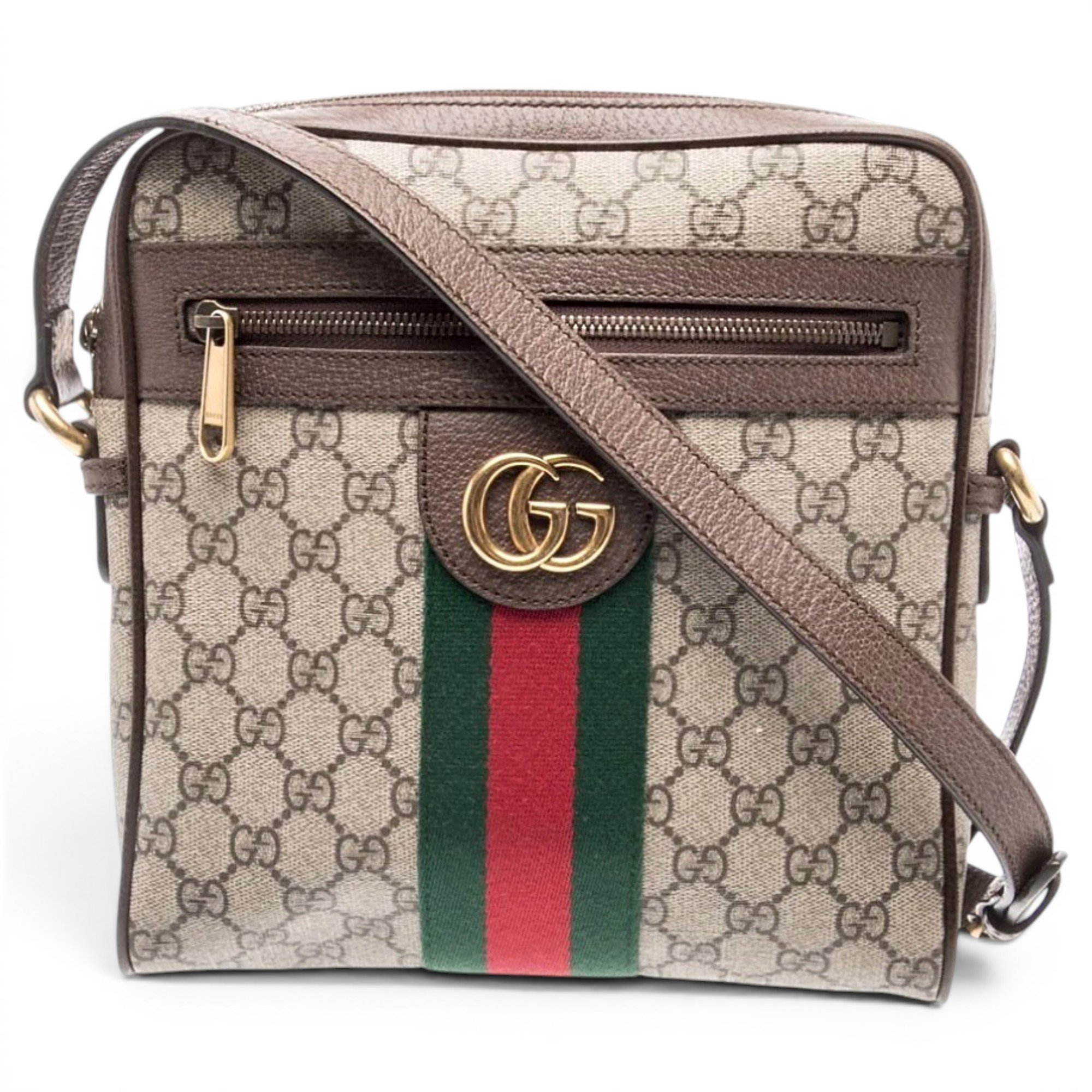 Ophidia patent leather crossbody bag