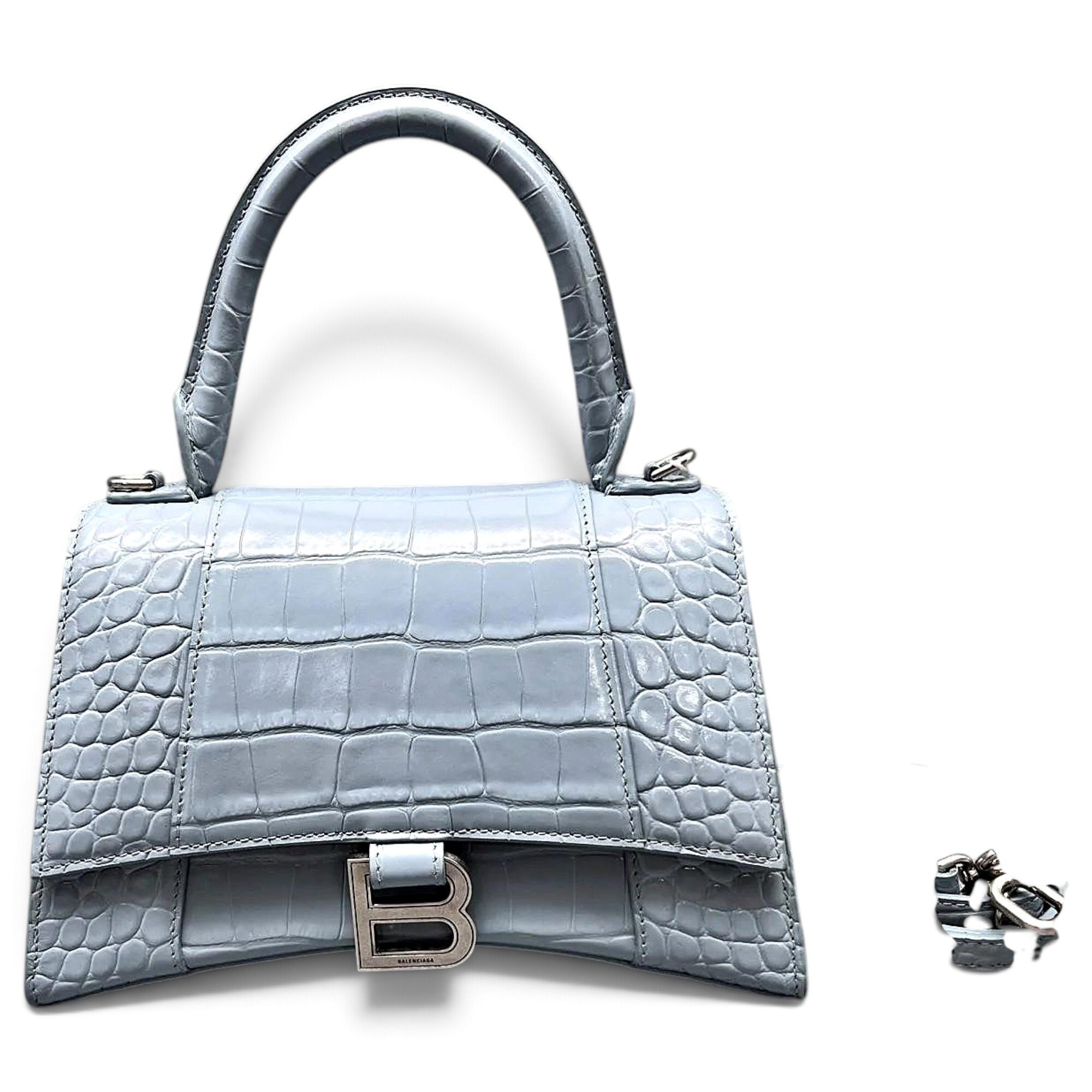 Hourglass leather crossbody bag
