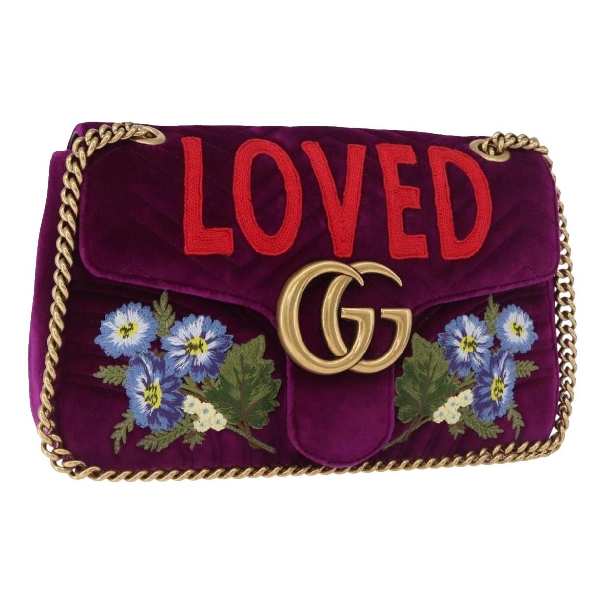 GG Marmont Chain pony-style calfskin handbag