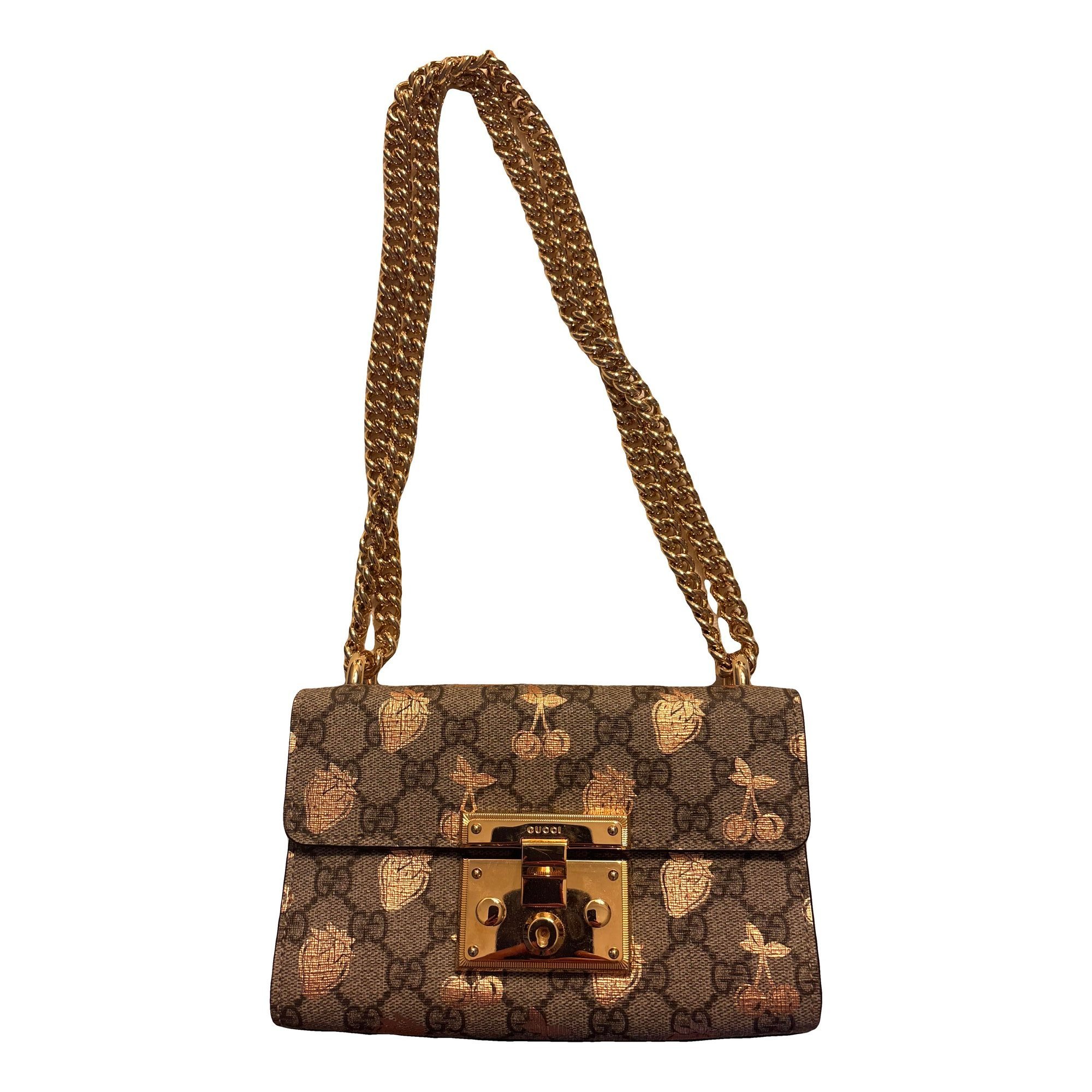 Padlock leather handbag