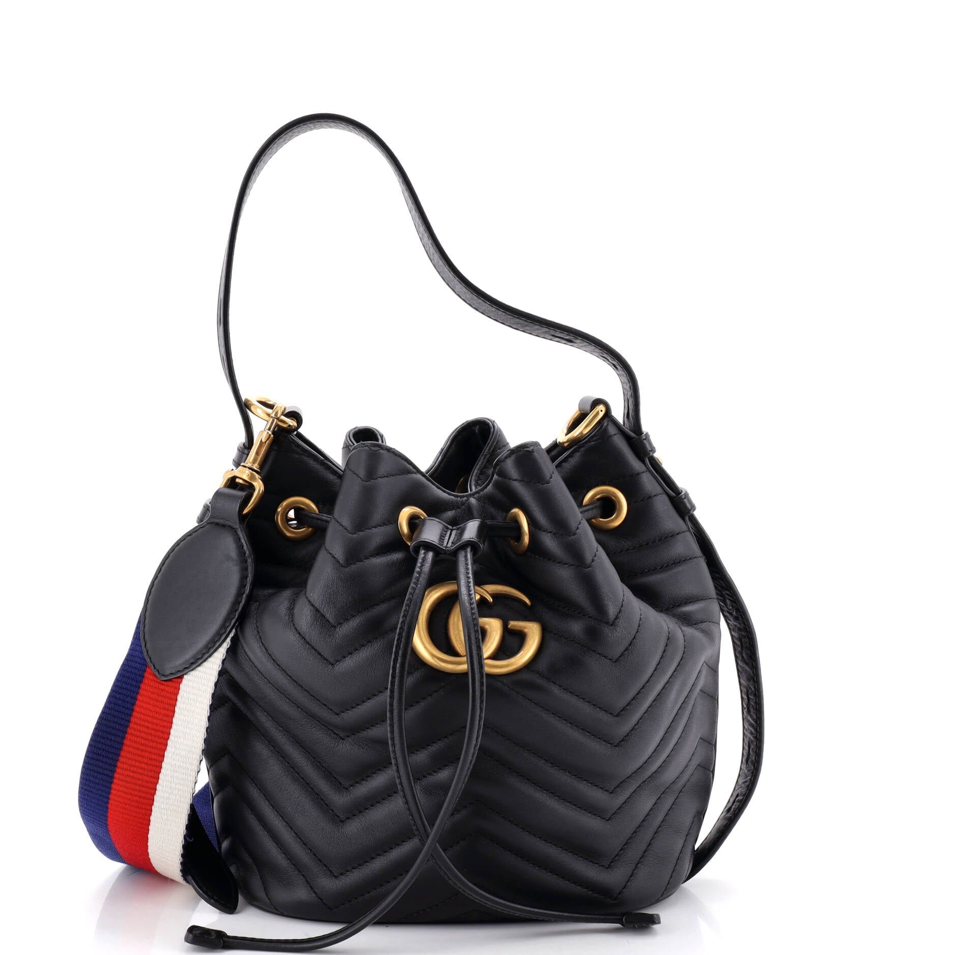 GG Marmont Bucket Bag Matelasse Leather Small
