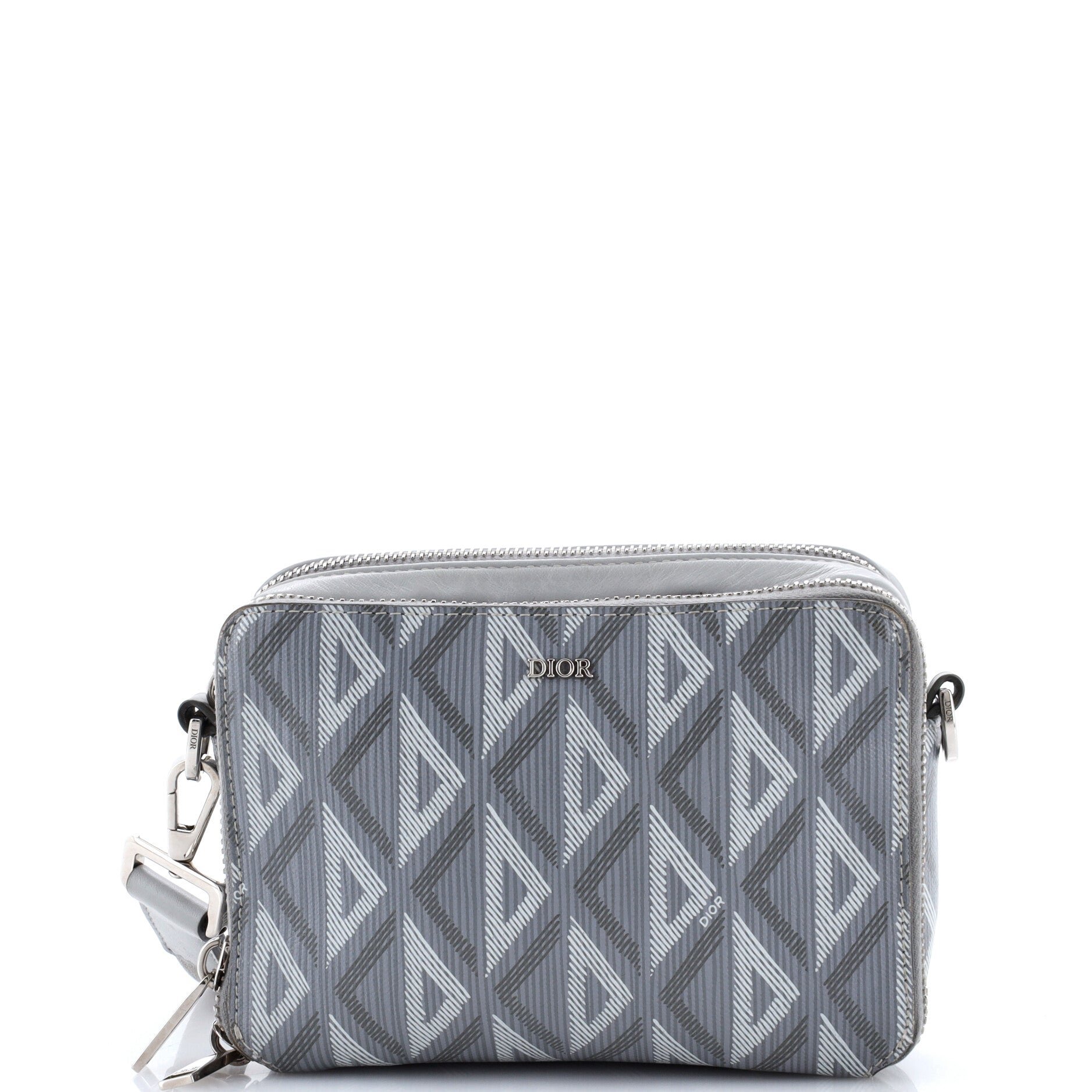 Double Zip Crossbody Pouch CD Diamond Coated Canvas