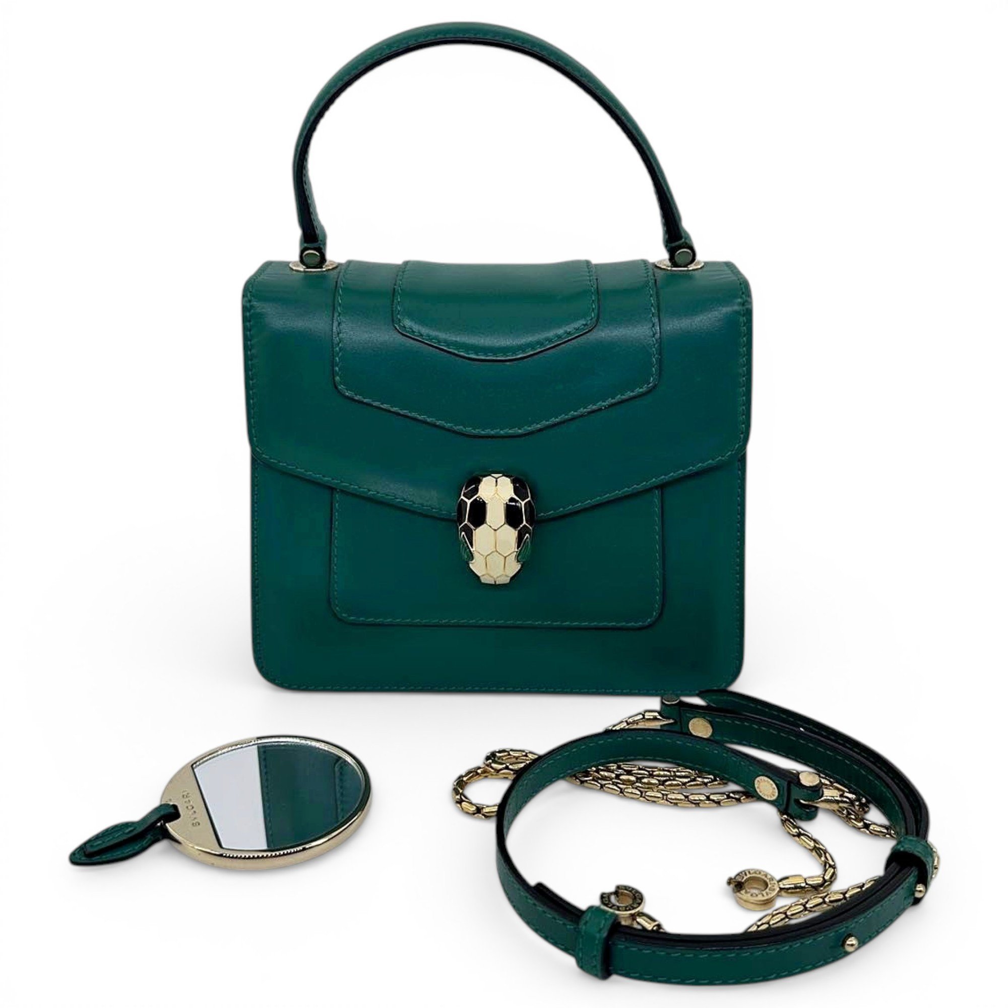 Serpenti leather handbag