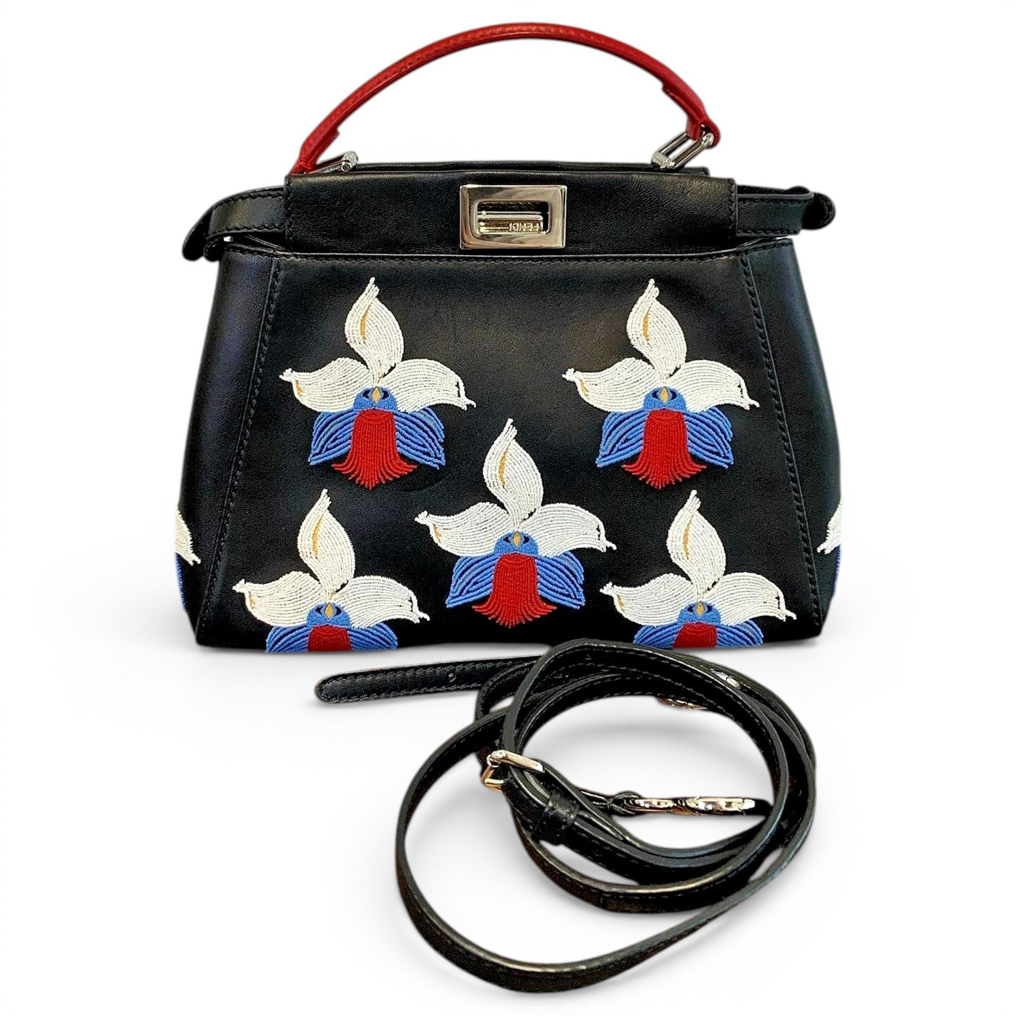 Peekaboo leather handbag