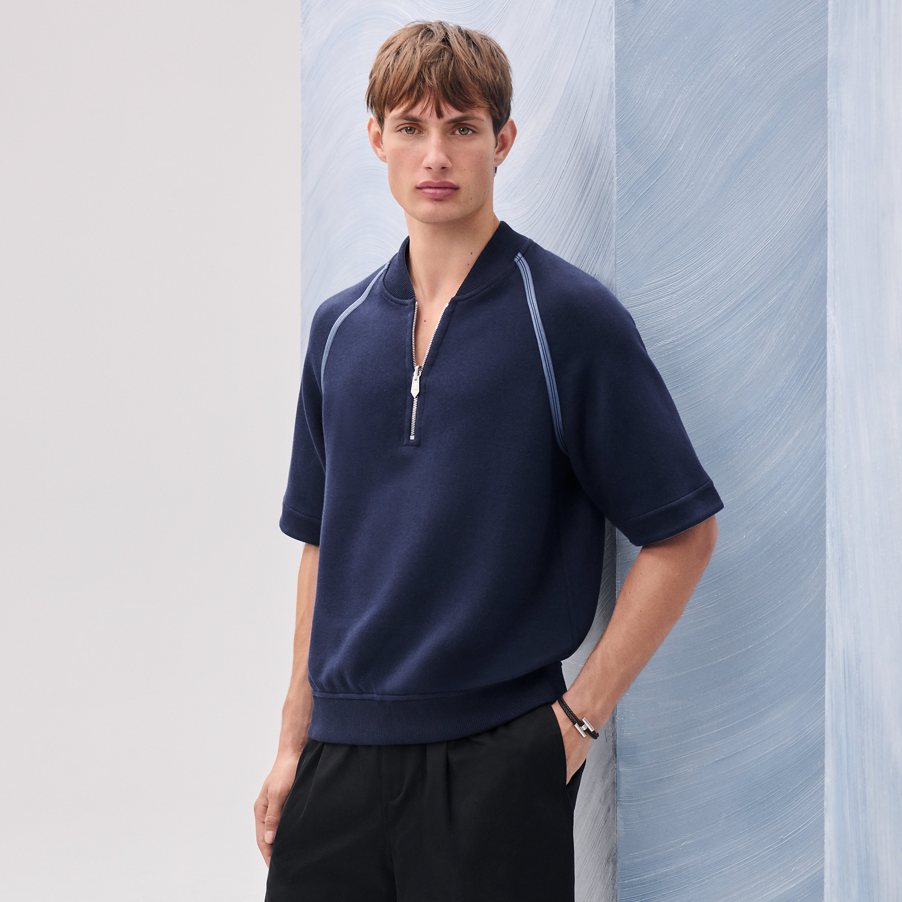 "Reversible sport" zipped t-shirt