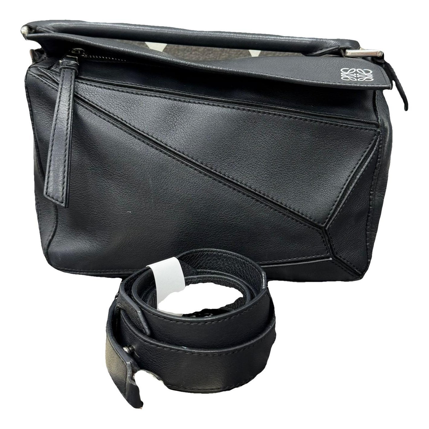 Puzzle leather handbag