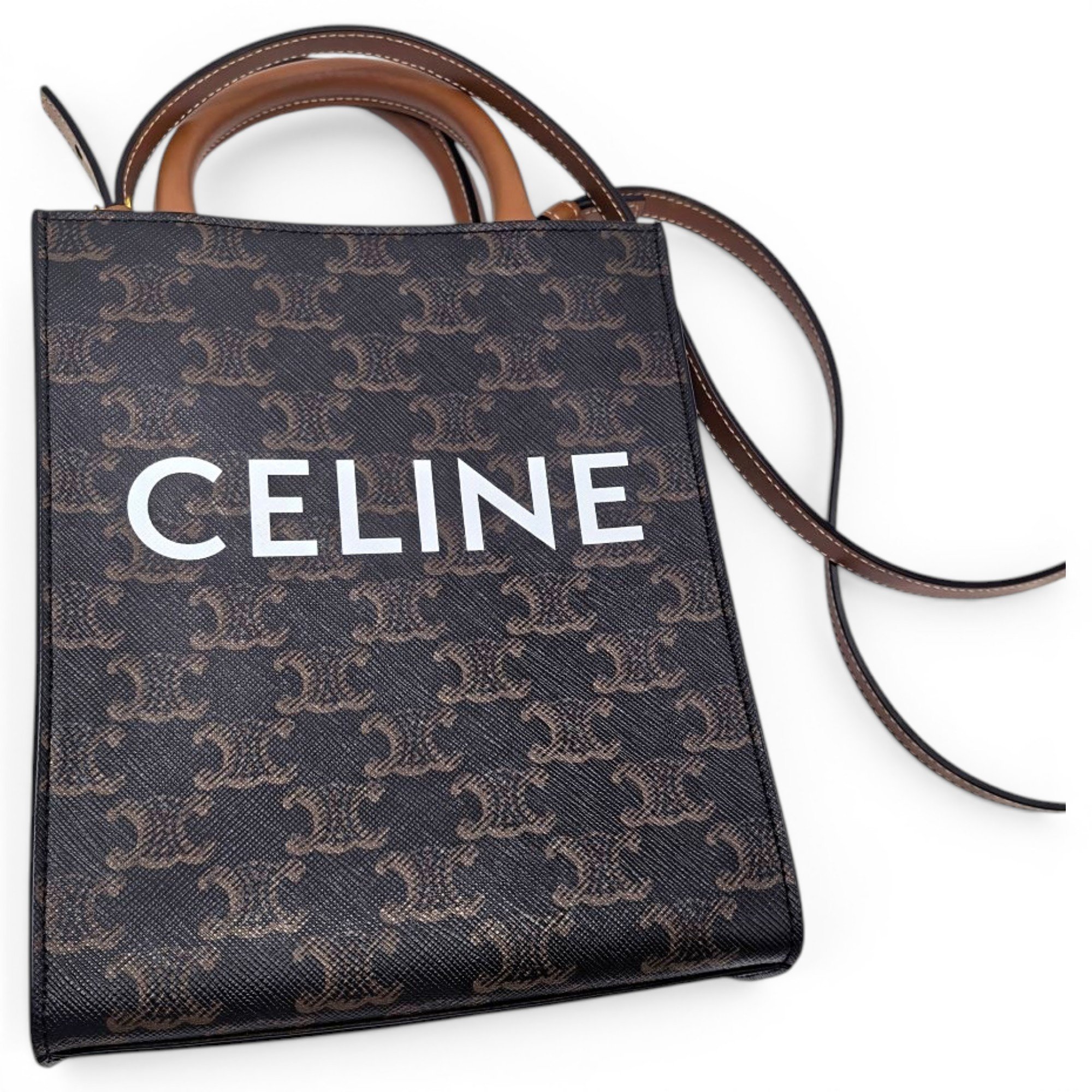 Cabas Vertical leather tote