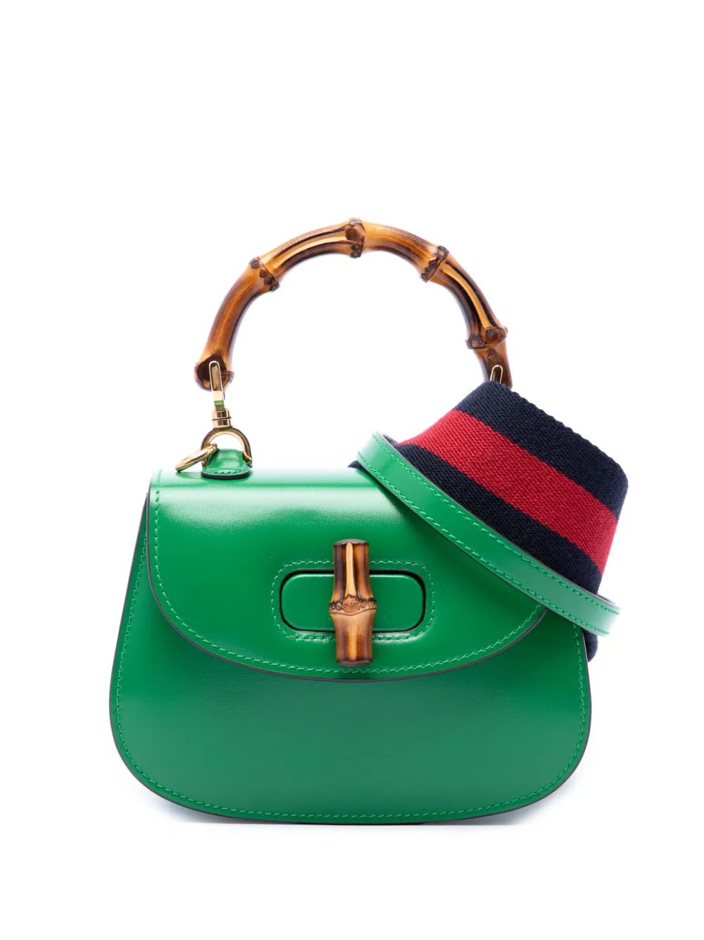 2016-2026 Mini Calfskin 1947 Bamboo Top Handle Bag satchel